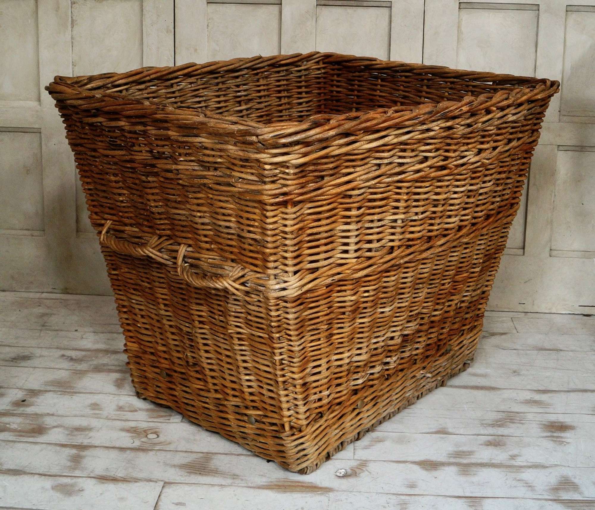Extra Large Industrial Wicker Laundry Basket