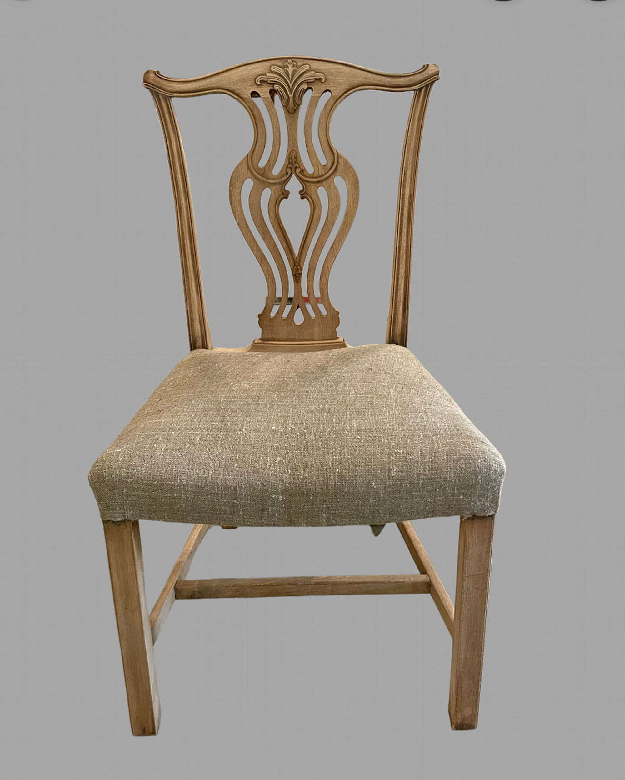 A Set of Ten Bleached Mahogany Dining Chairs