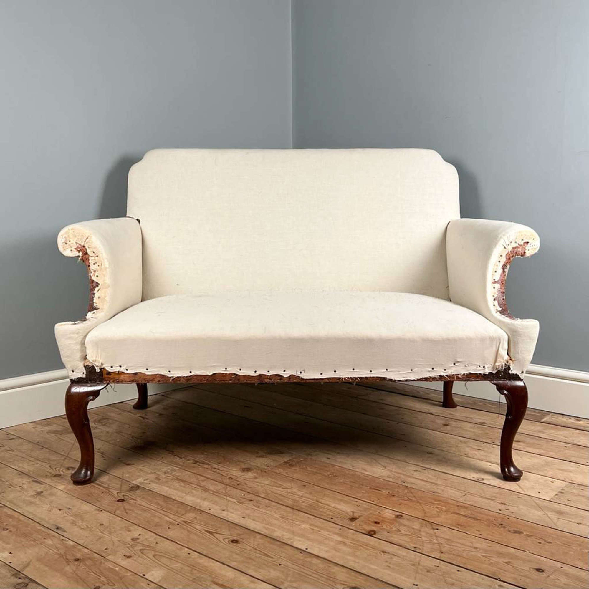 Small George II Style Mahogany Sofa