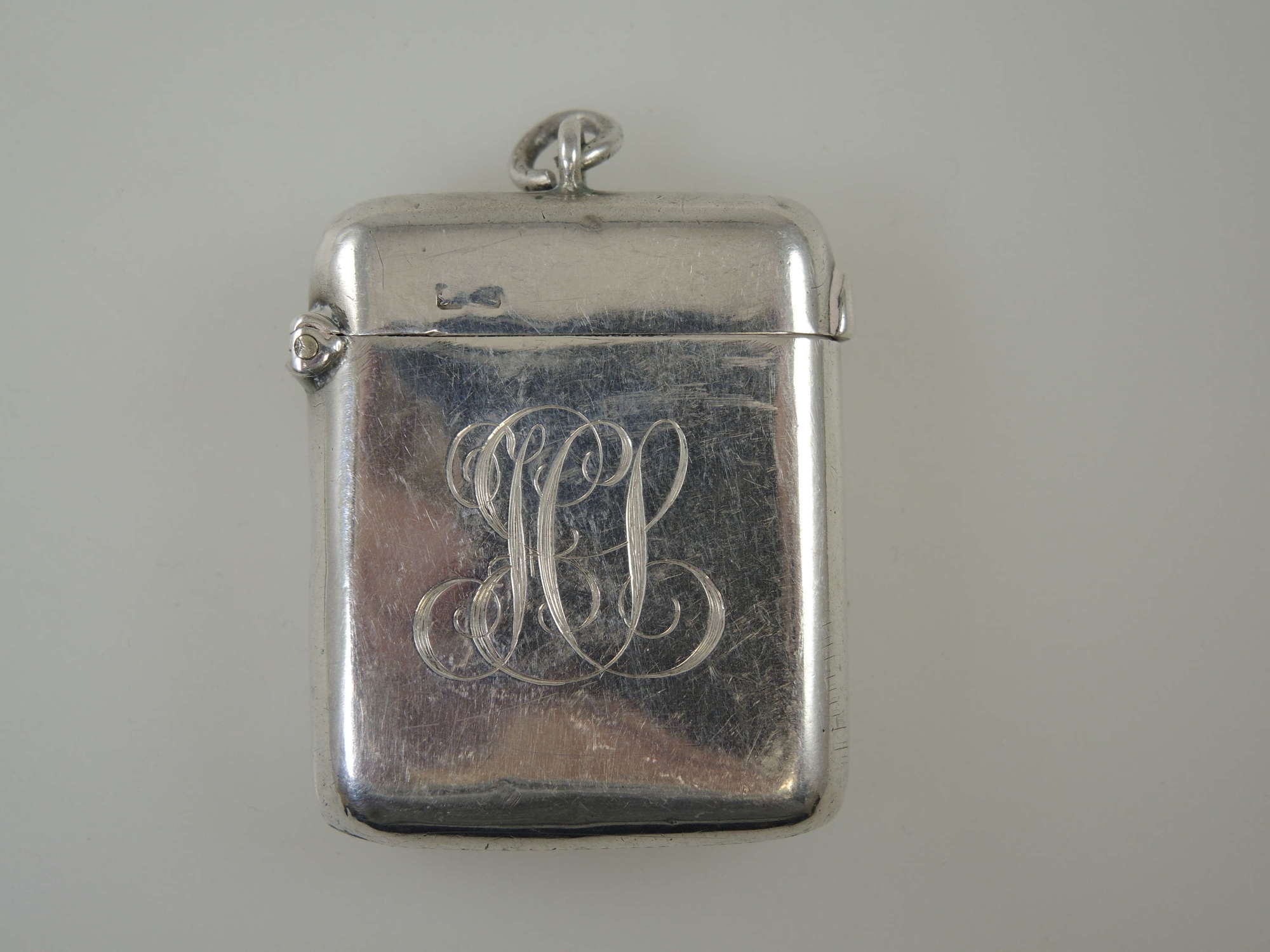 English silver Vesta case c1899