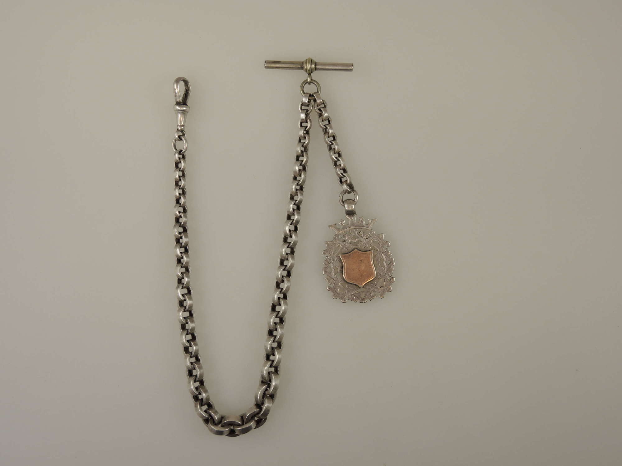 Large Peaky Blinders style Victorian pocket watch chain c1890