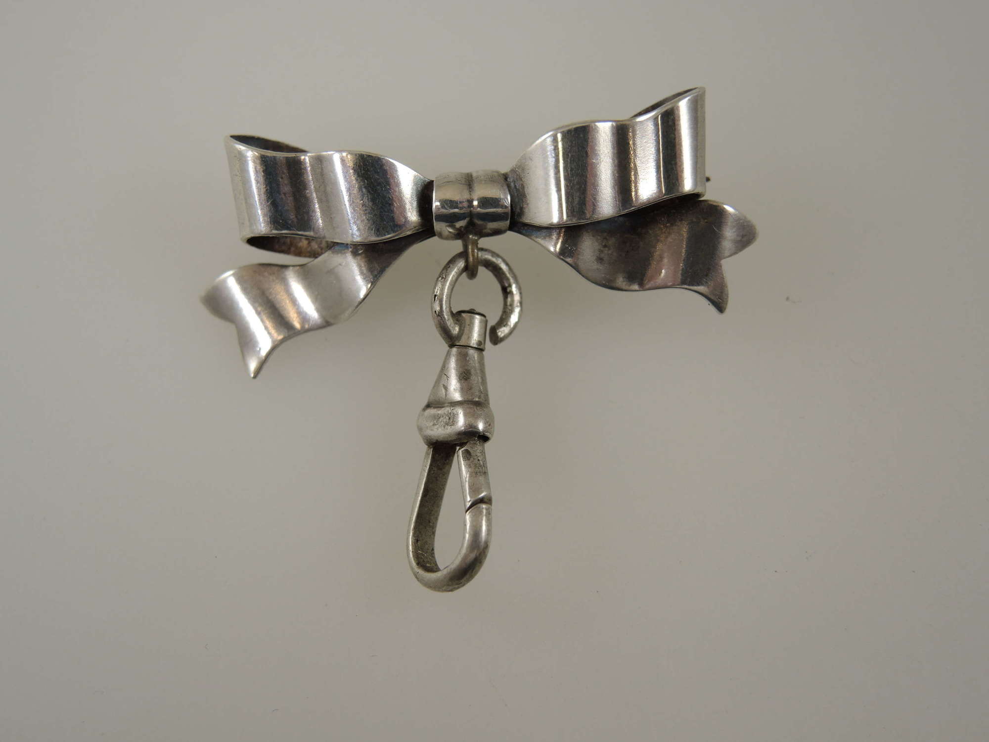 Sterling Silver pendant watch bow pin c1910