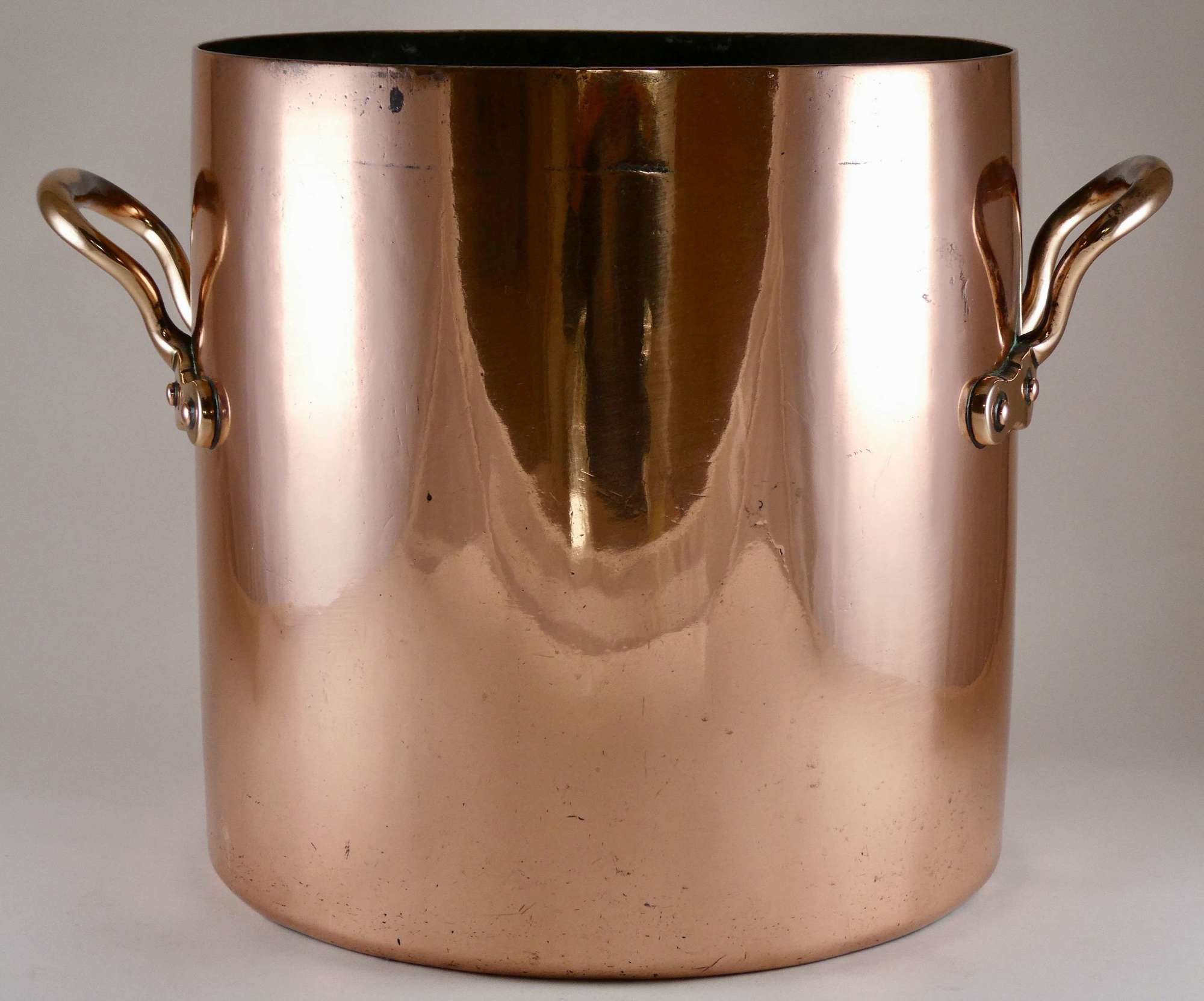19th Century Victorian Copper Stock Pot, Seamed