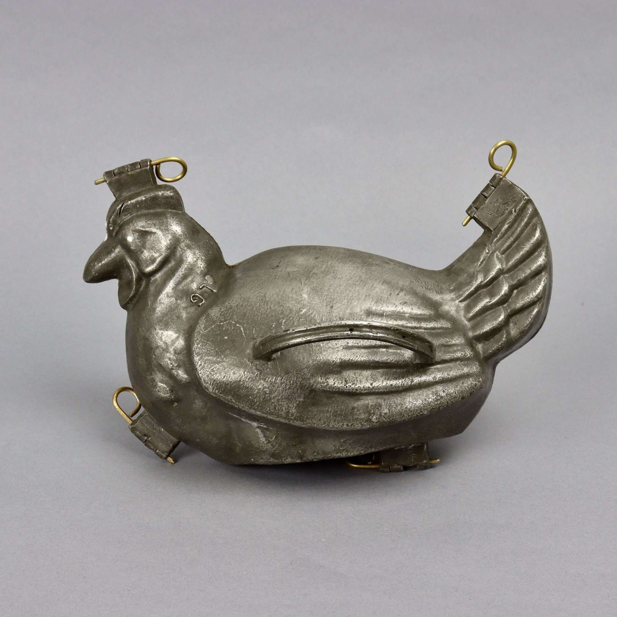 Large, Pewter Chicken, Ice Cream Mould