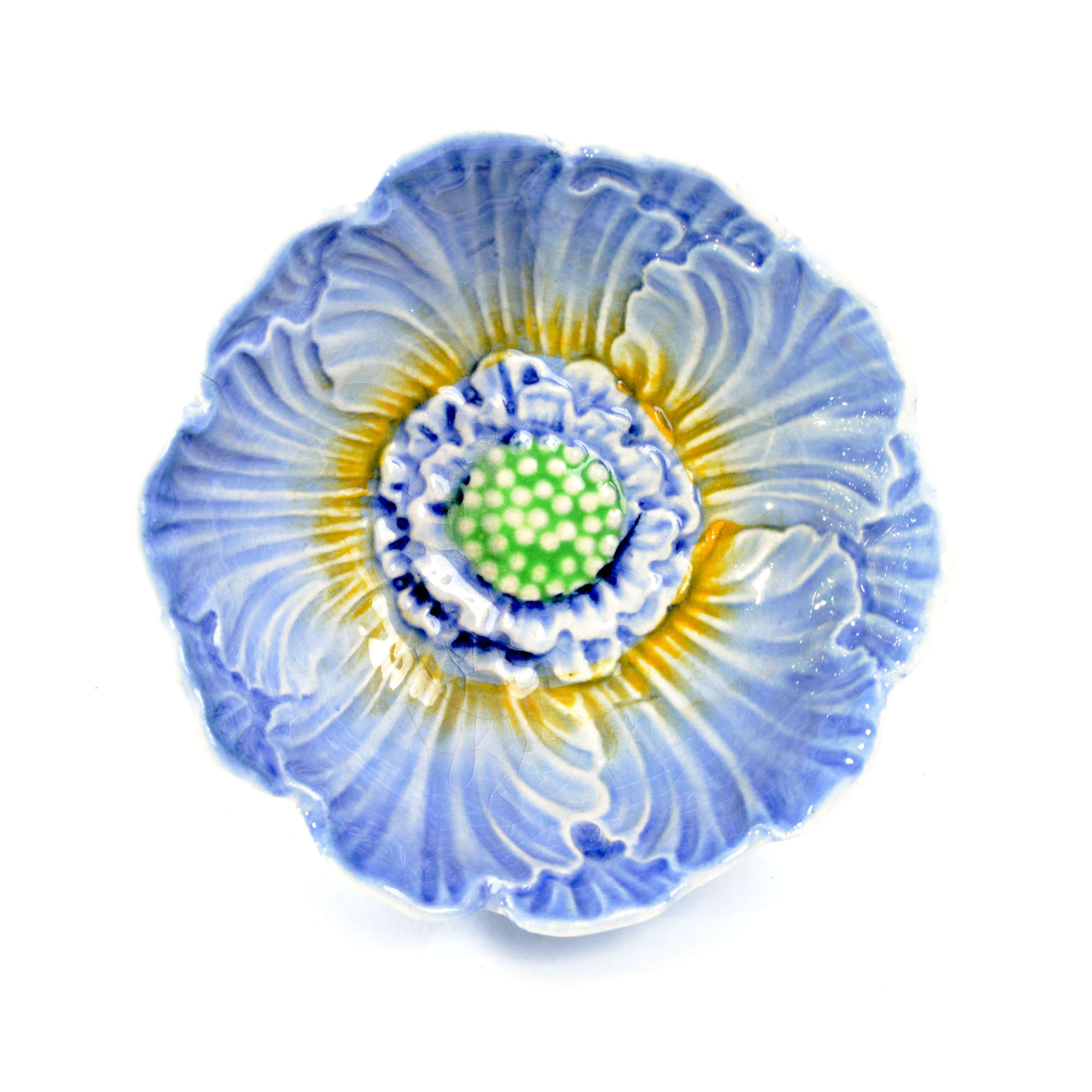 A Charming Vintage Royal Winton Blue Flower Salt Dish