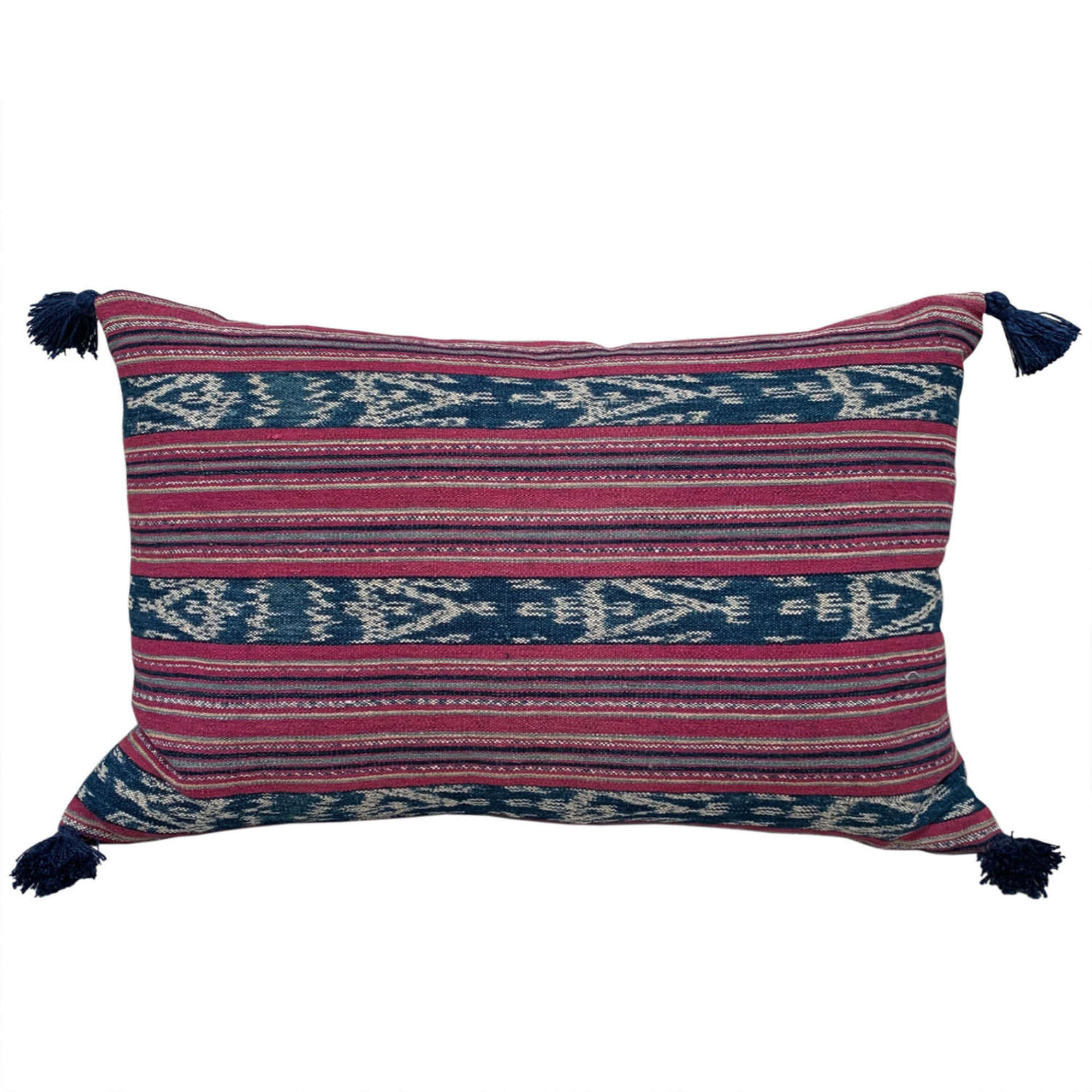 Cochineal ikat cushions