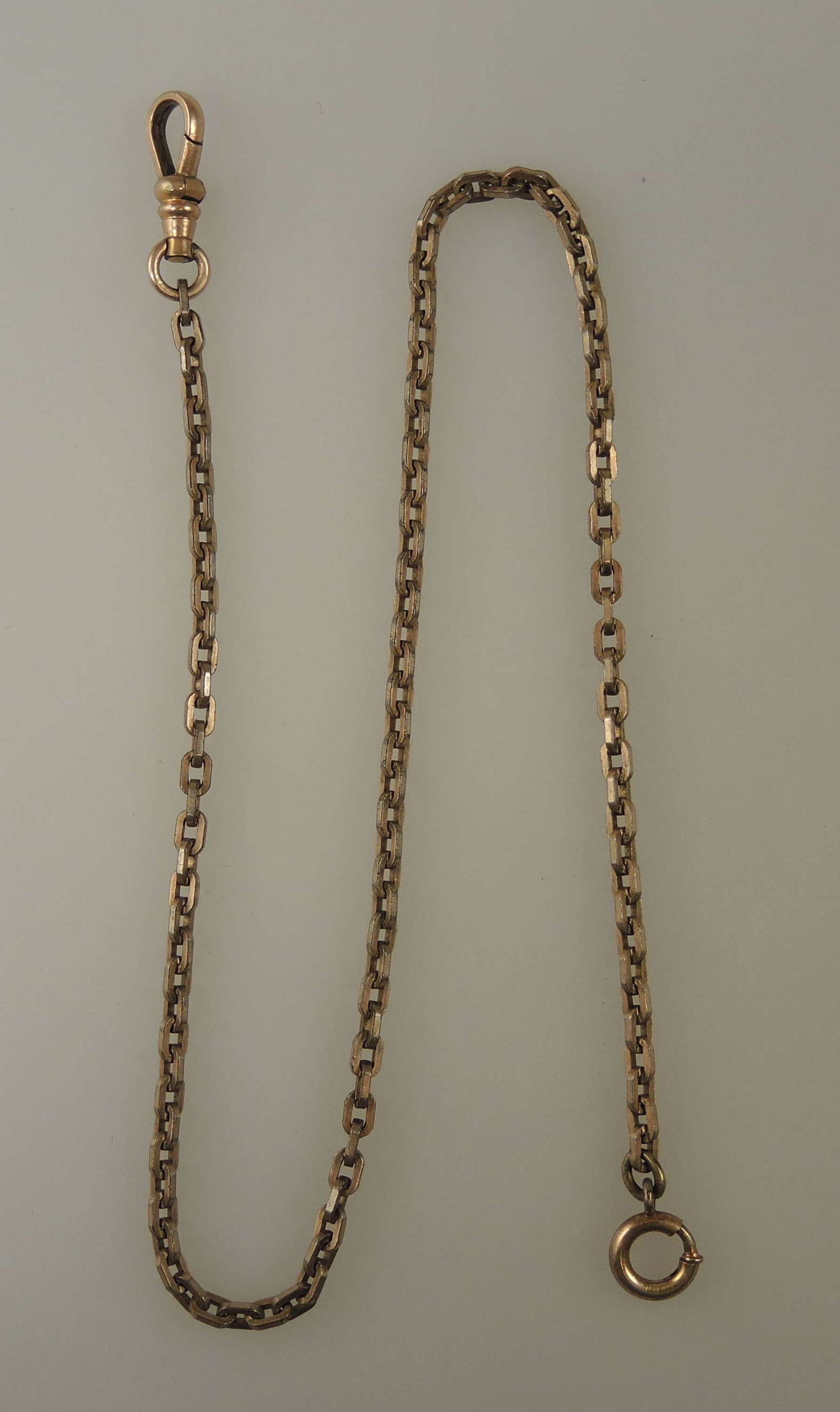 Vintage gold plated pocket watch chain c1910