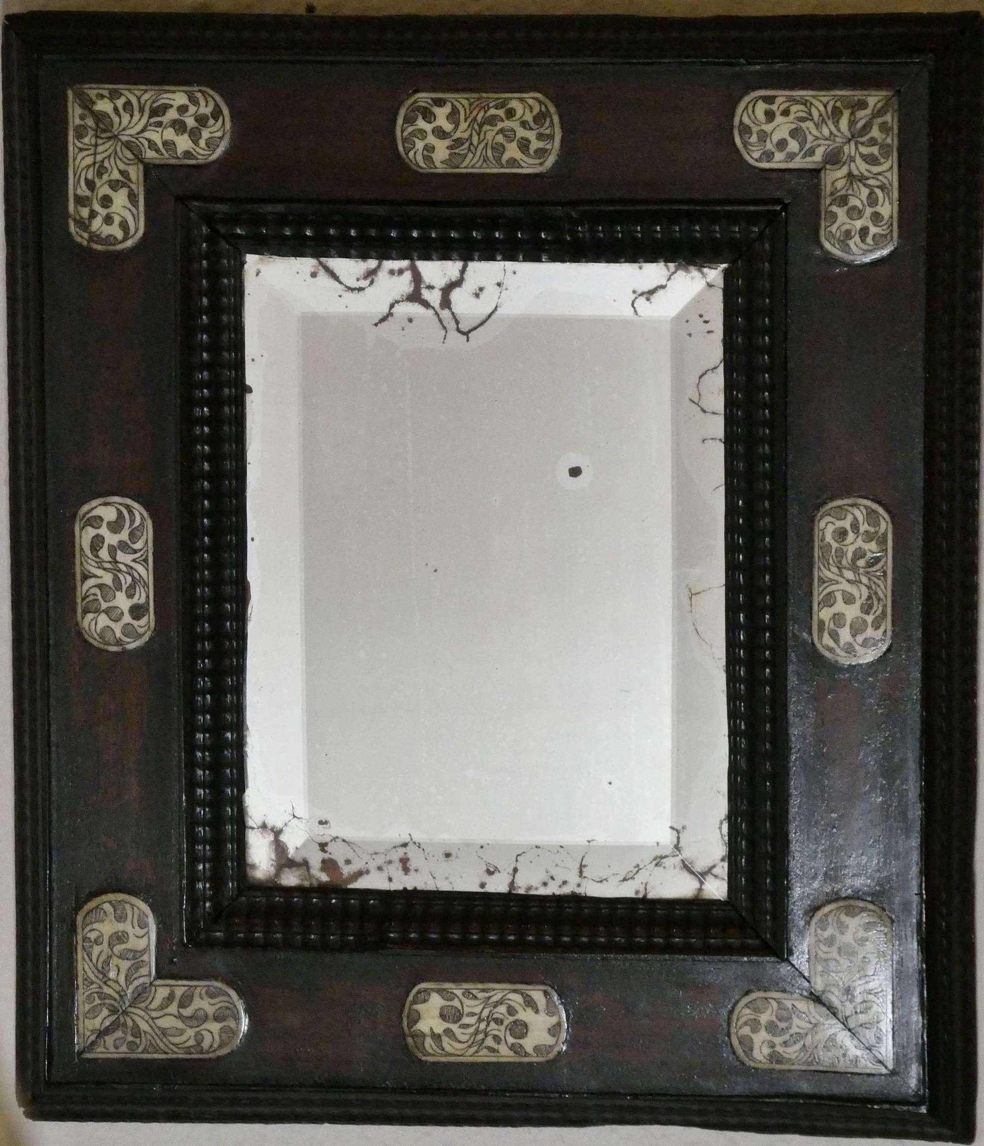 Late 17th Century Ebonized Walnut Mirror