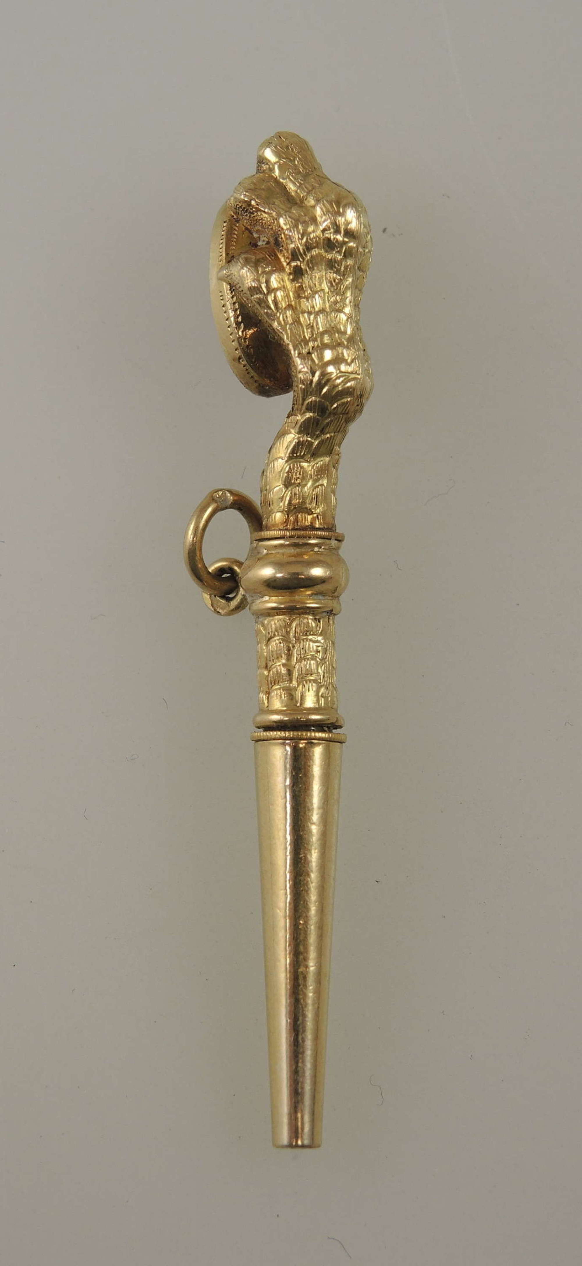 Solid Gold and stone set TALON Breguet pocket watch key c1850