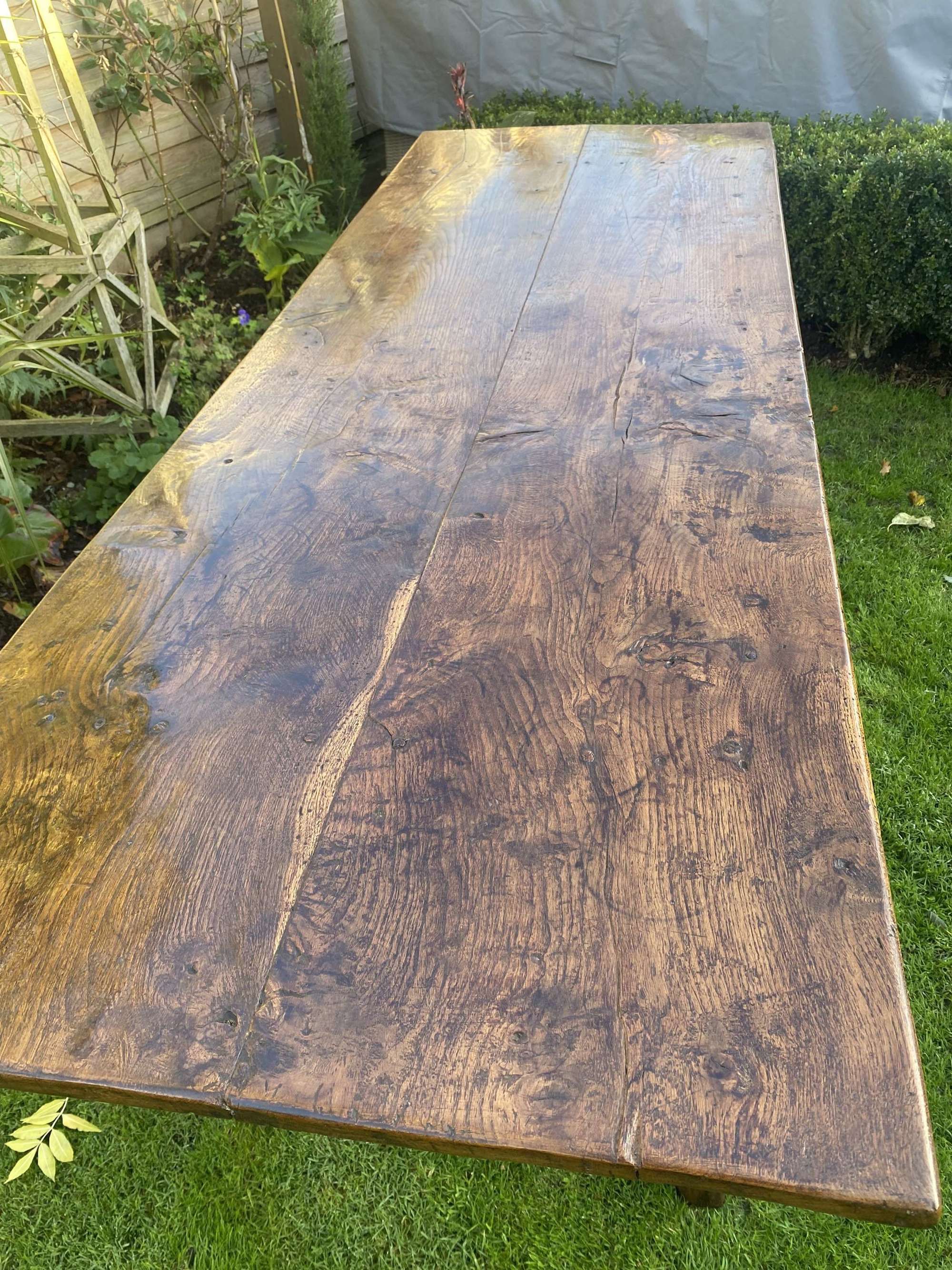 Large French farmhouse table in oak