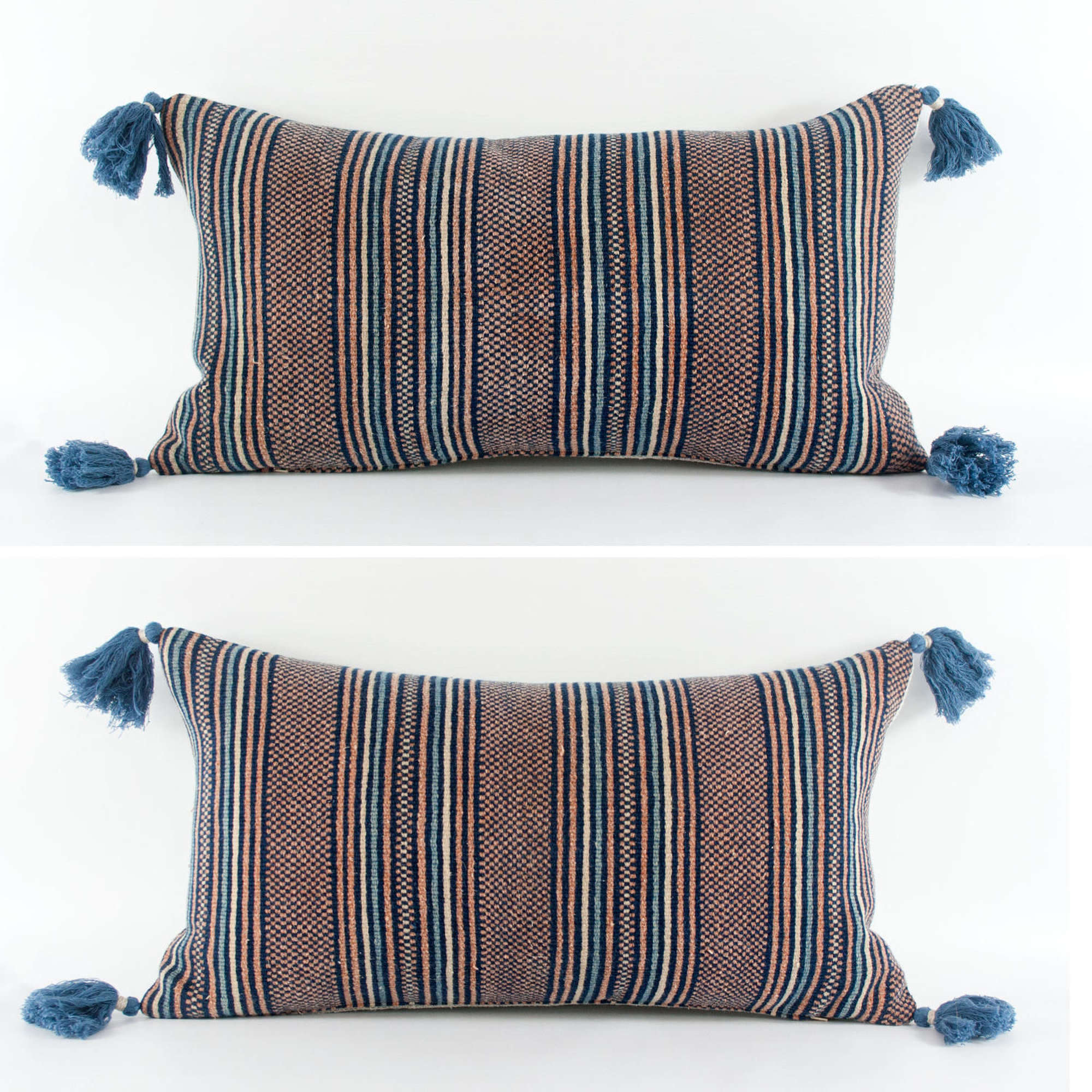 Striped Zhuang Cushions with Tassels
