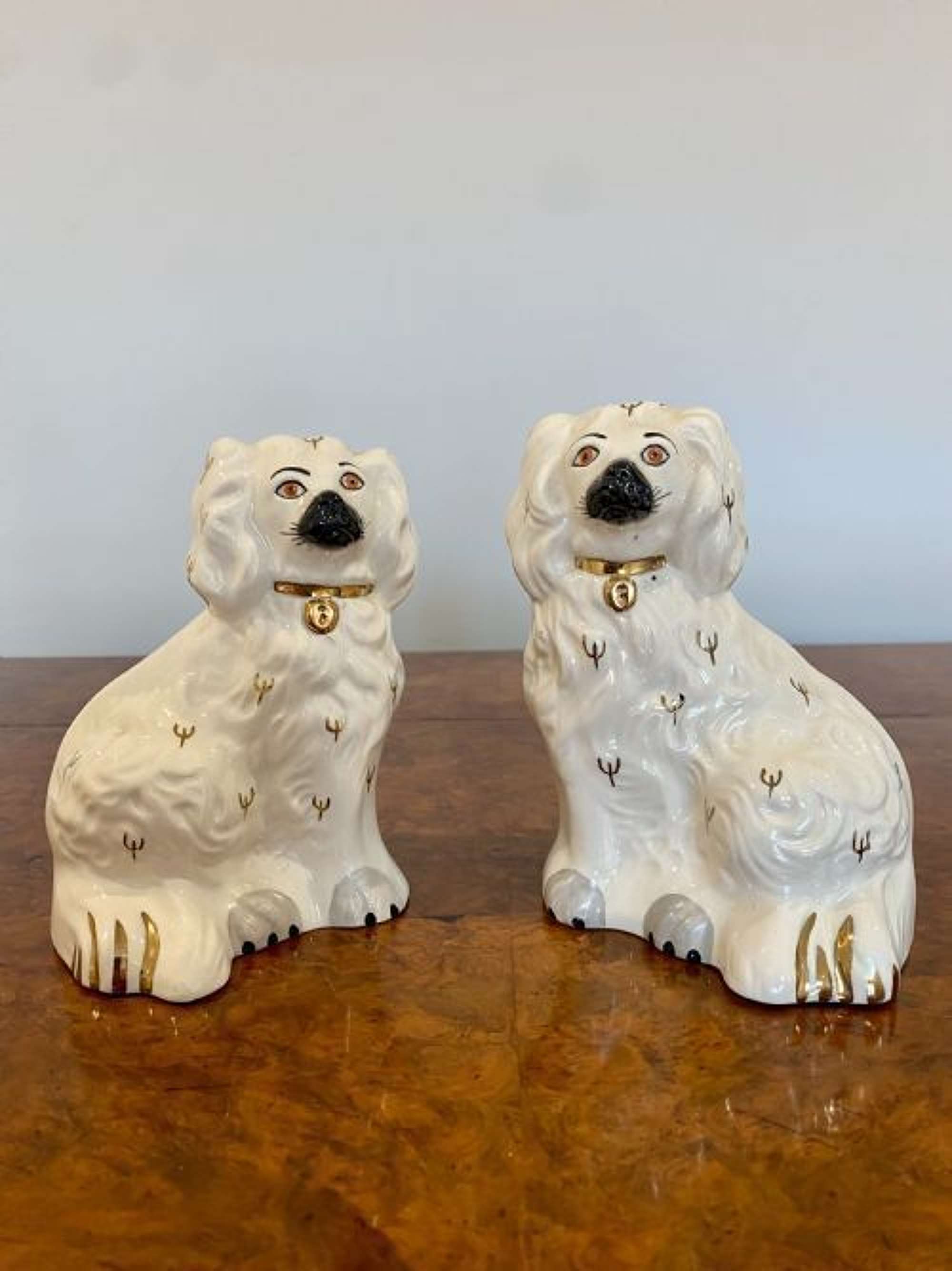 Pair Of Antique Quality Royal Doulton Spaniel Dogs