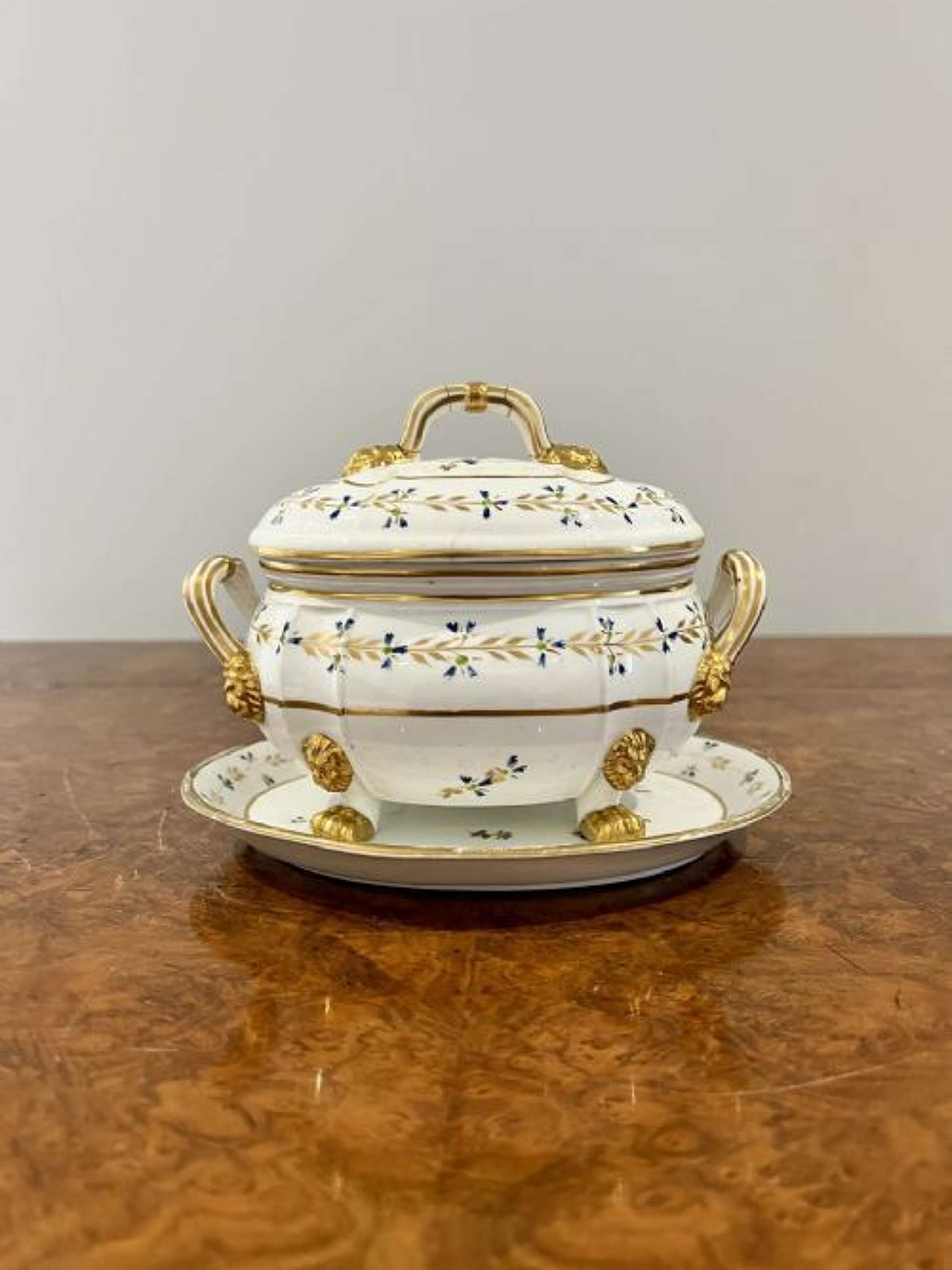Outstanding Quality Early 19th Century Crown Derby Tureen And Cover
