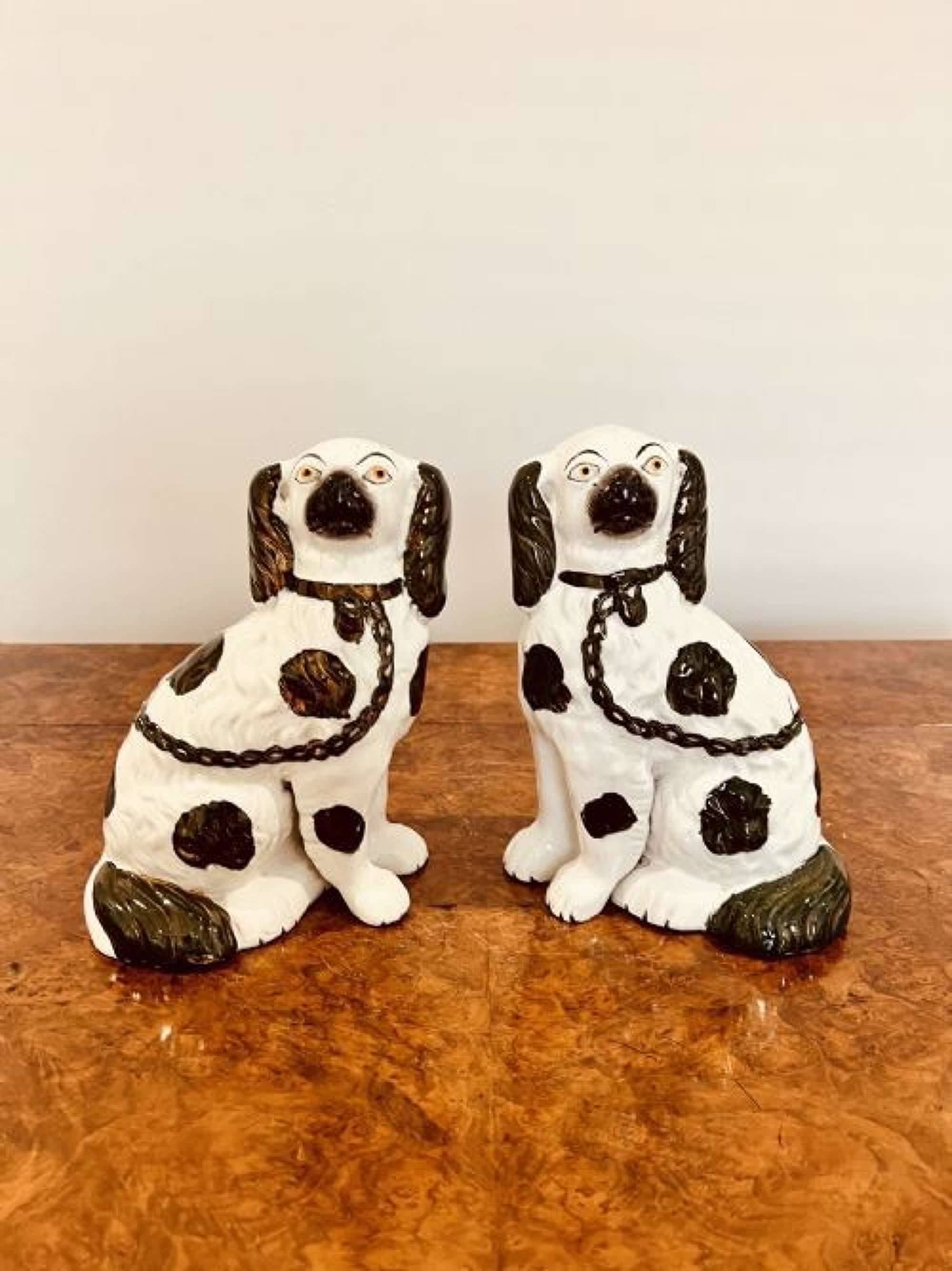 Pair Of Victorian Quality Staffordshire Dogs