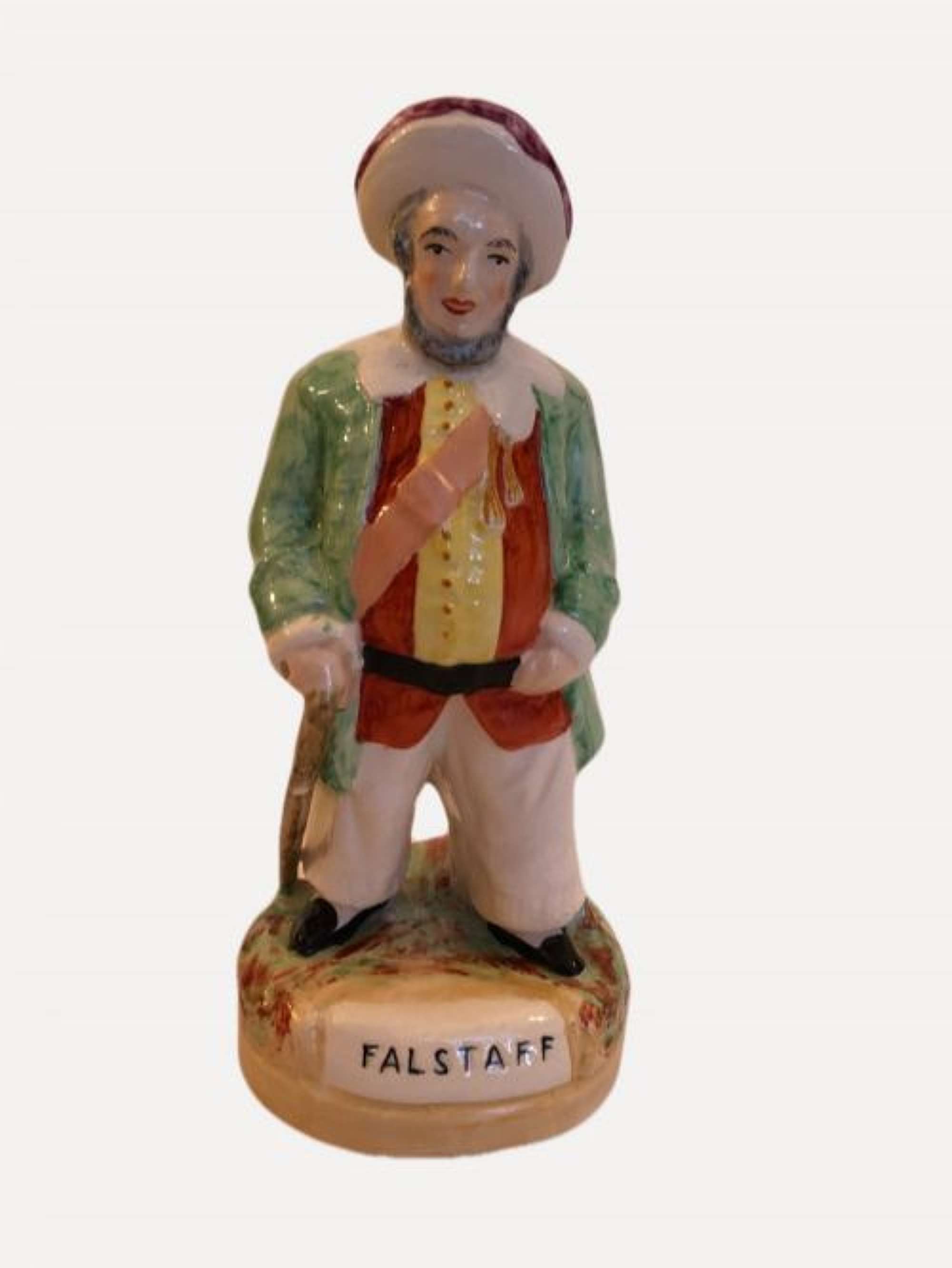Antique Victorian Staffordshire Figure Of Falstaff