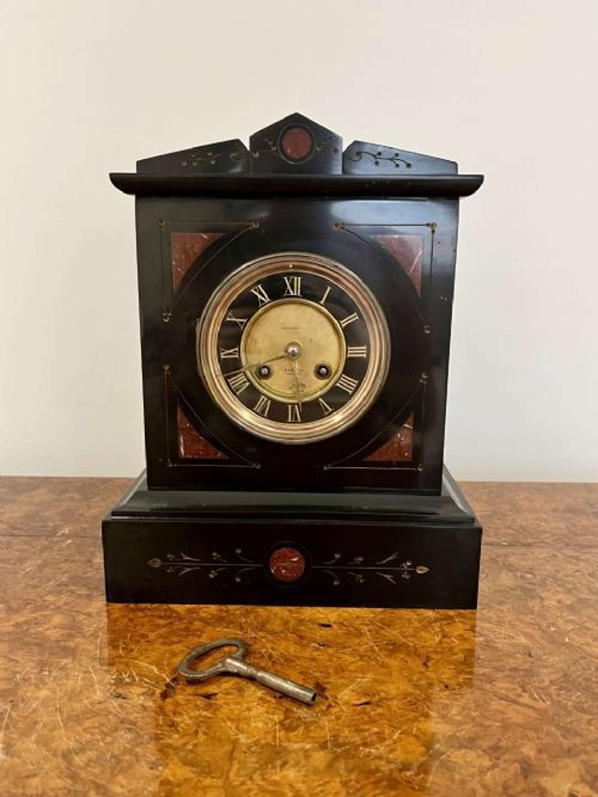 Antique Victorian Quality Marble Clock