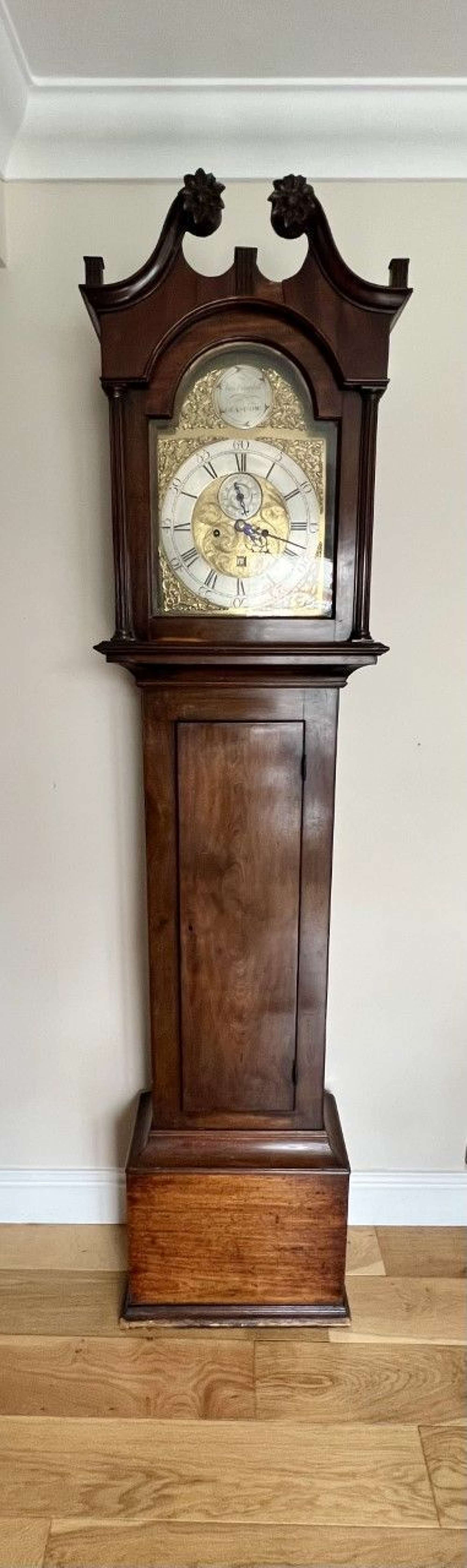 Quality Antique 19th Century Scottish Mahogany Long Case Clock