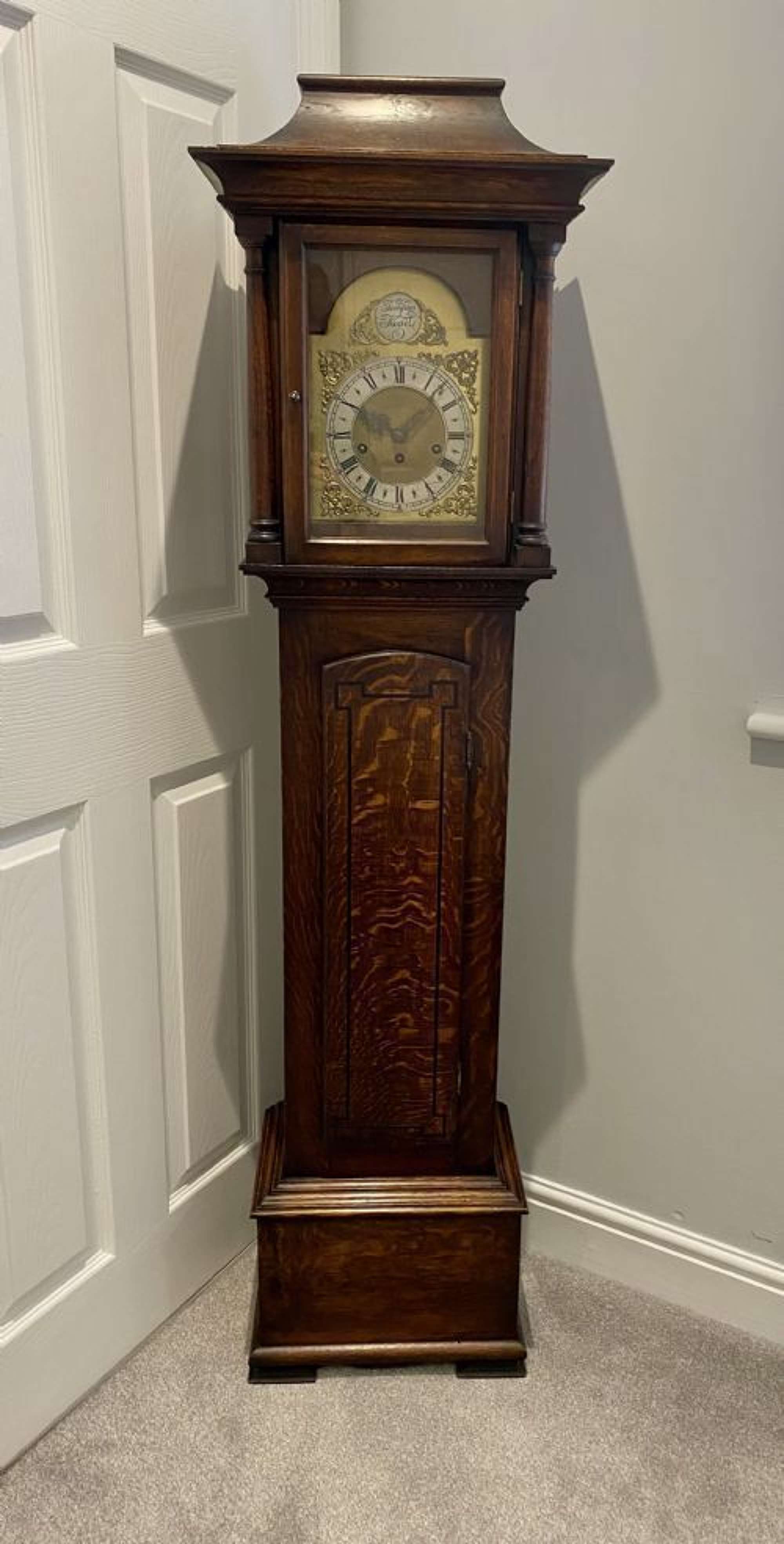 Quality Antique 20th Century Small Scale Long Case Clock