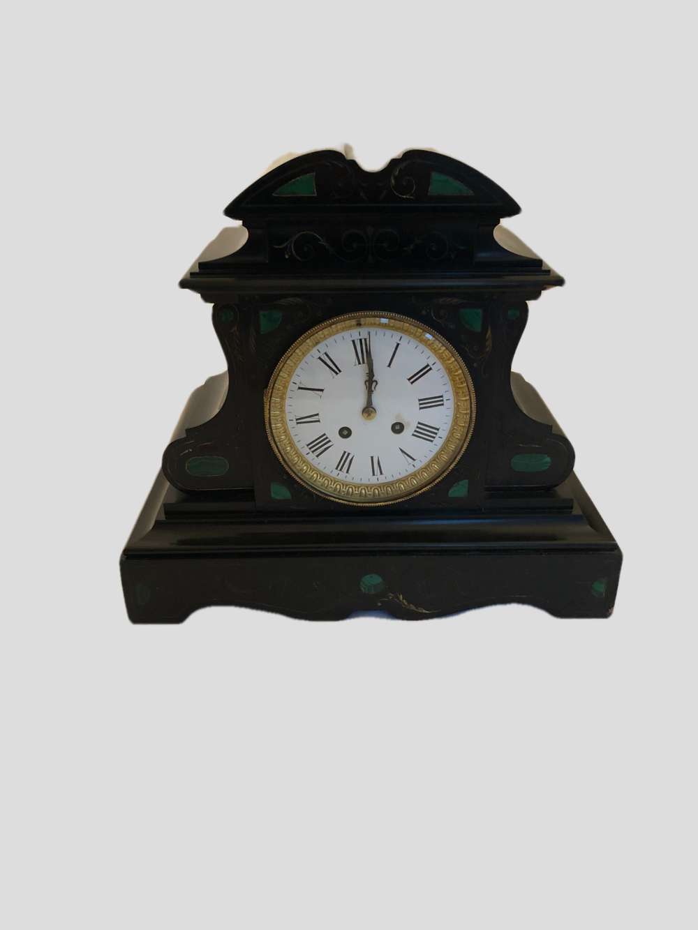 Unusual Antique Victorian Marble Mantle Clock
