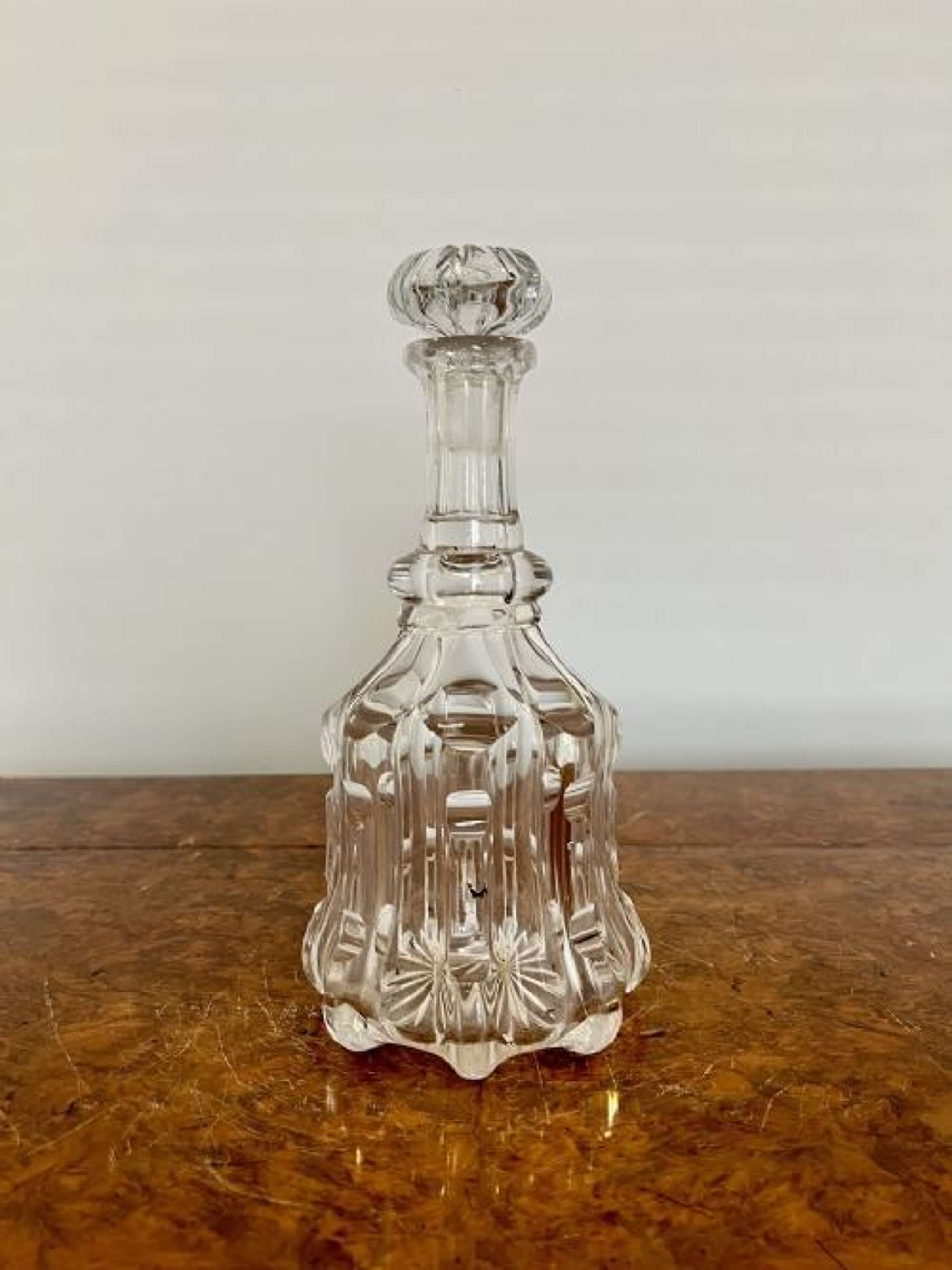 Quality Antique William Iv Bell Shaped Decanter