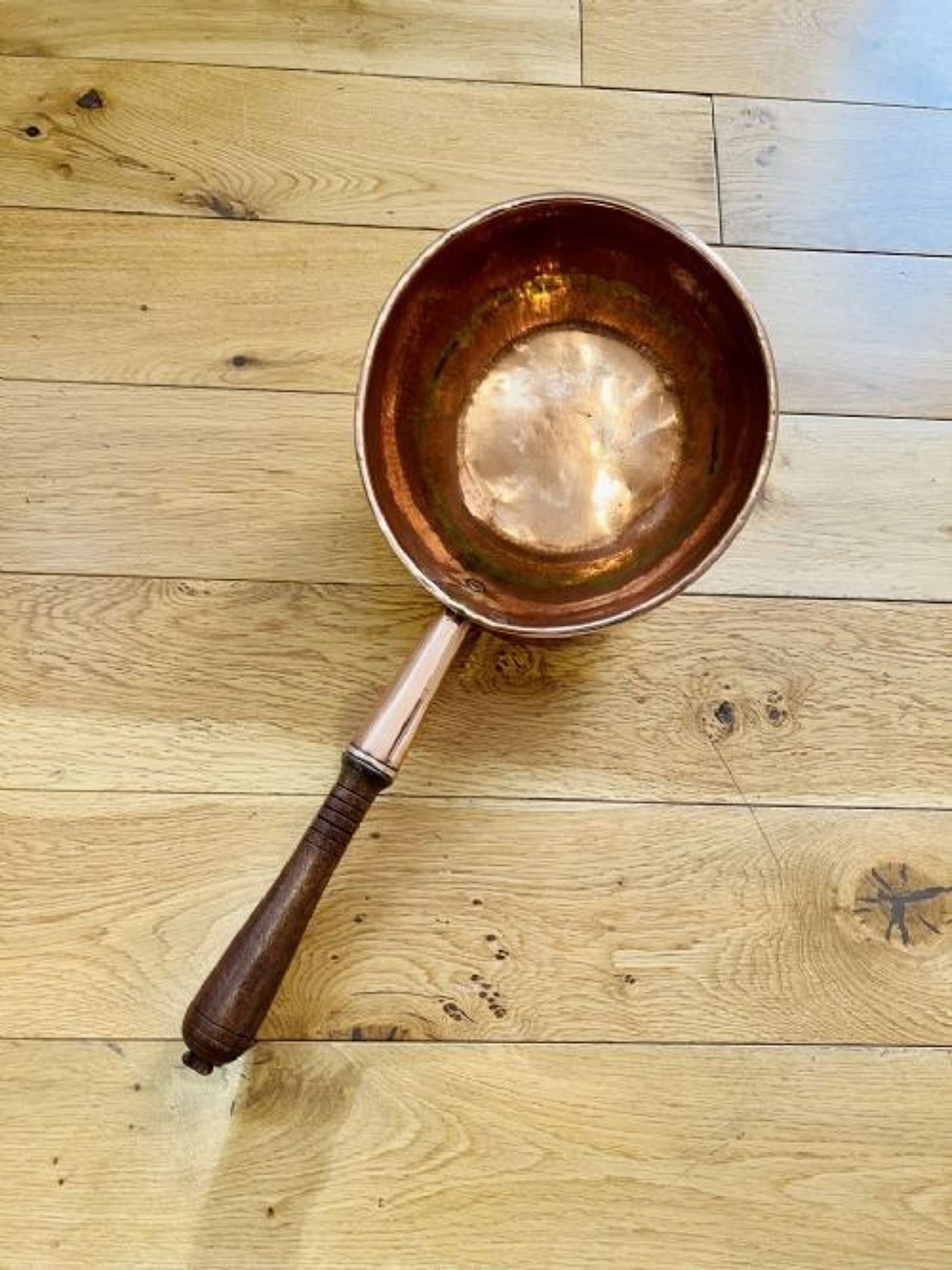 Large Unusual Antique Quality George Iii Copper Pan