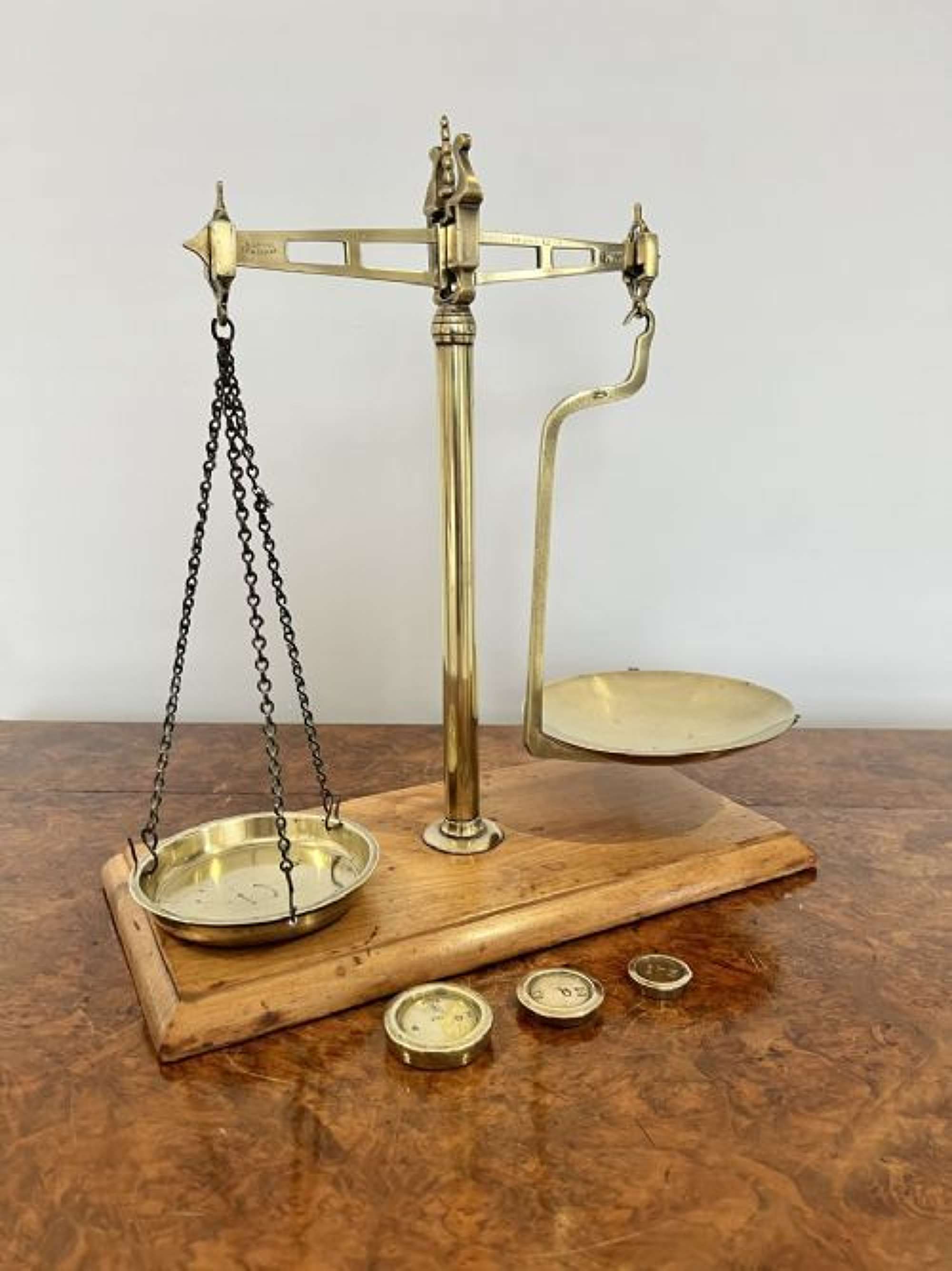Set Of Antique Victorian Brass Scales