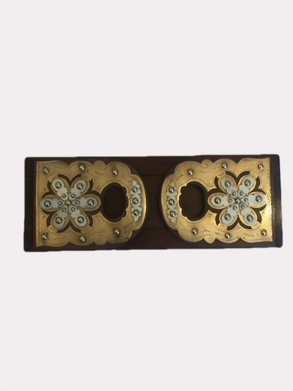 Quality Antique Victorian Walnut And Brass Mounted Sliding Bookends