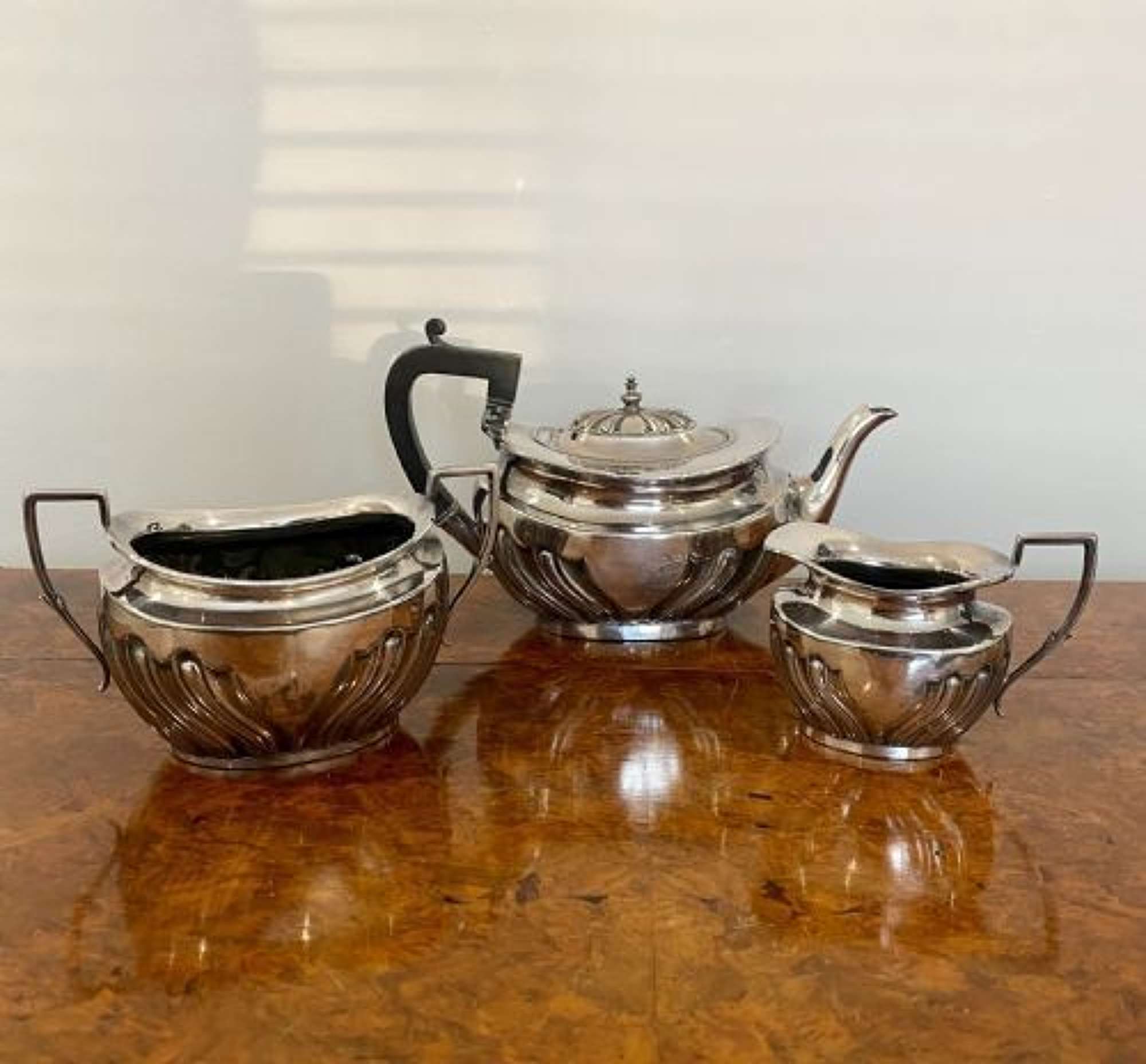 Antique Edwardian Quality Silver Plated Tea Set