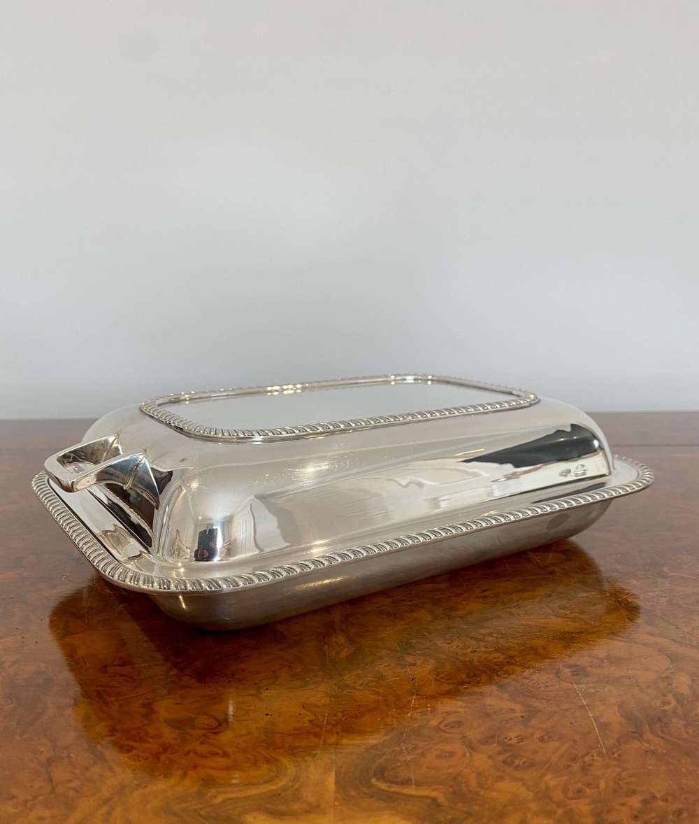 Edwardian Quality Silver Plated Rectangle Entre