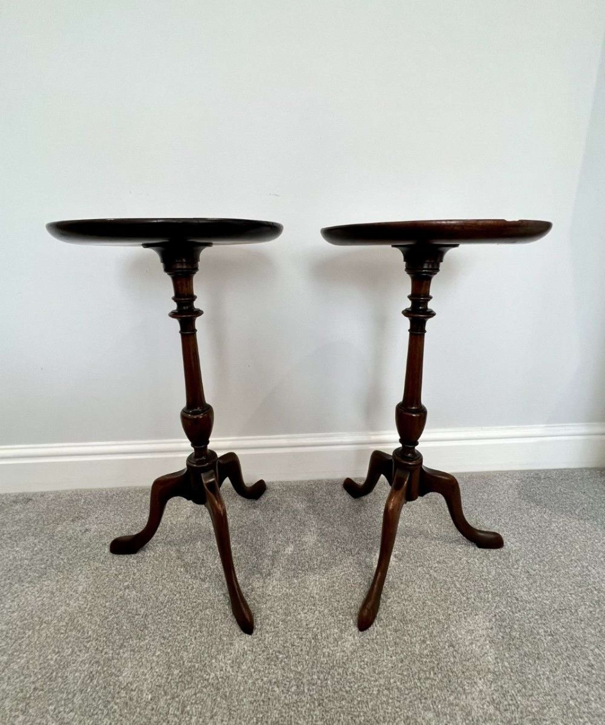 Pair Of Quality Mahogany Lamp Tables