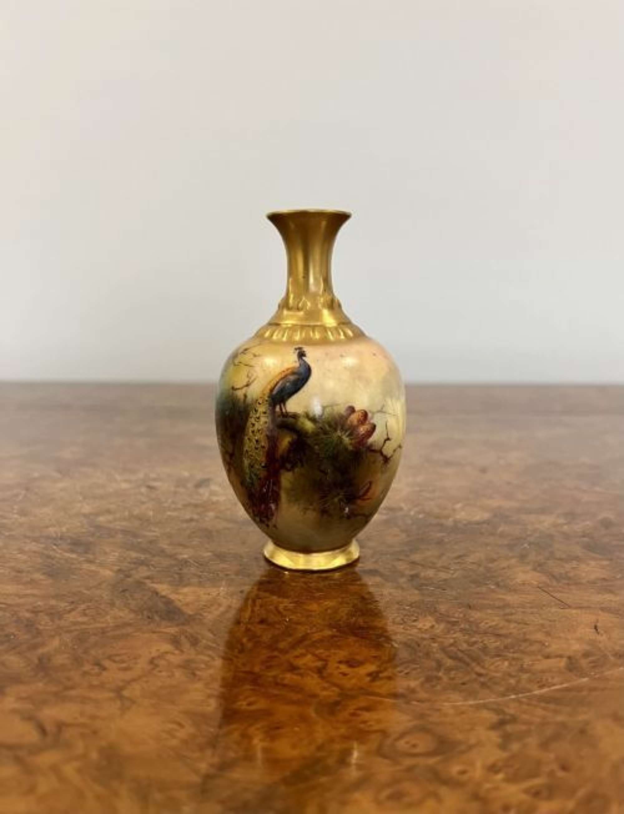 Fine Quality Antique Small Royal Worcester Vase