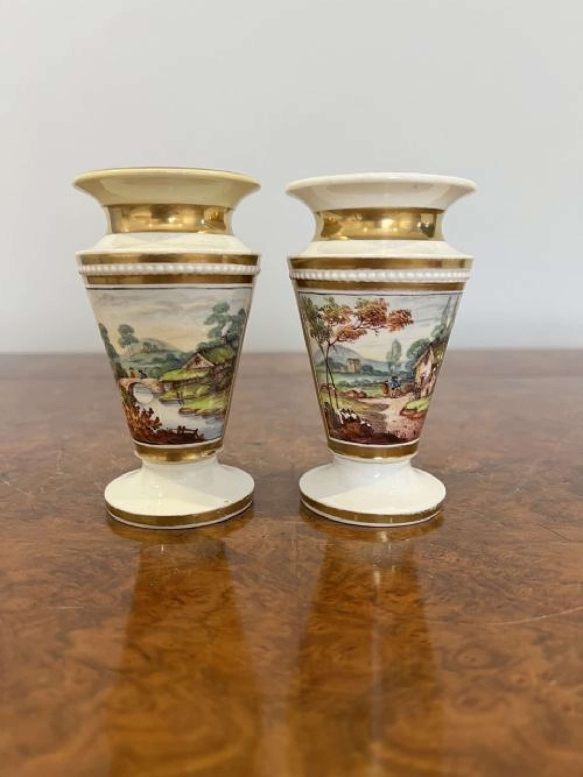 Fantastic Quality Pair Of Antique Victorian Spill Vases
