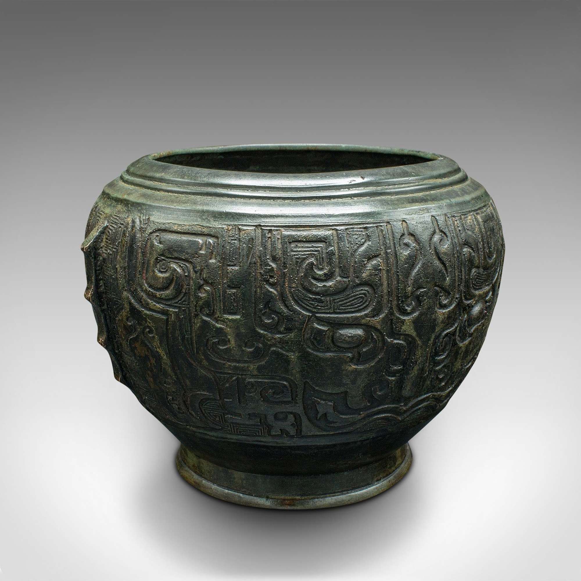 Antique Decorative Censer, Japanese, Bronze, Incense, Jardiniere Pot, Victorian