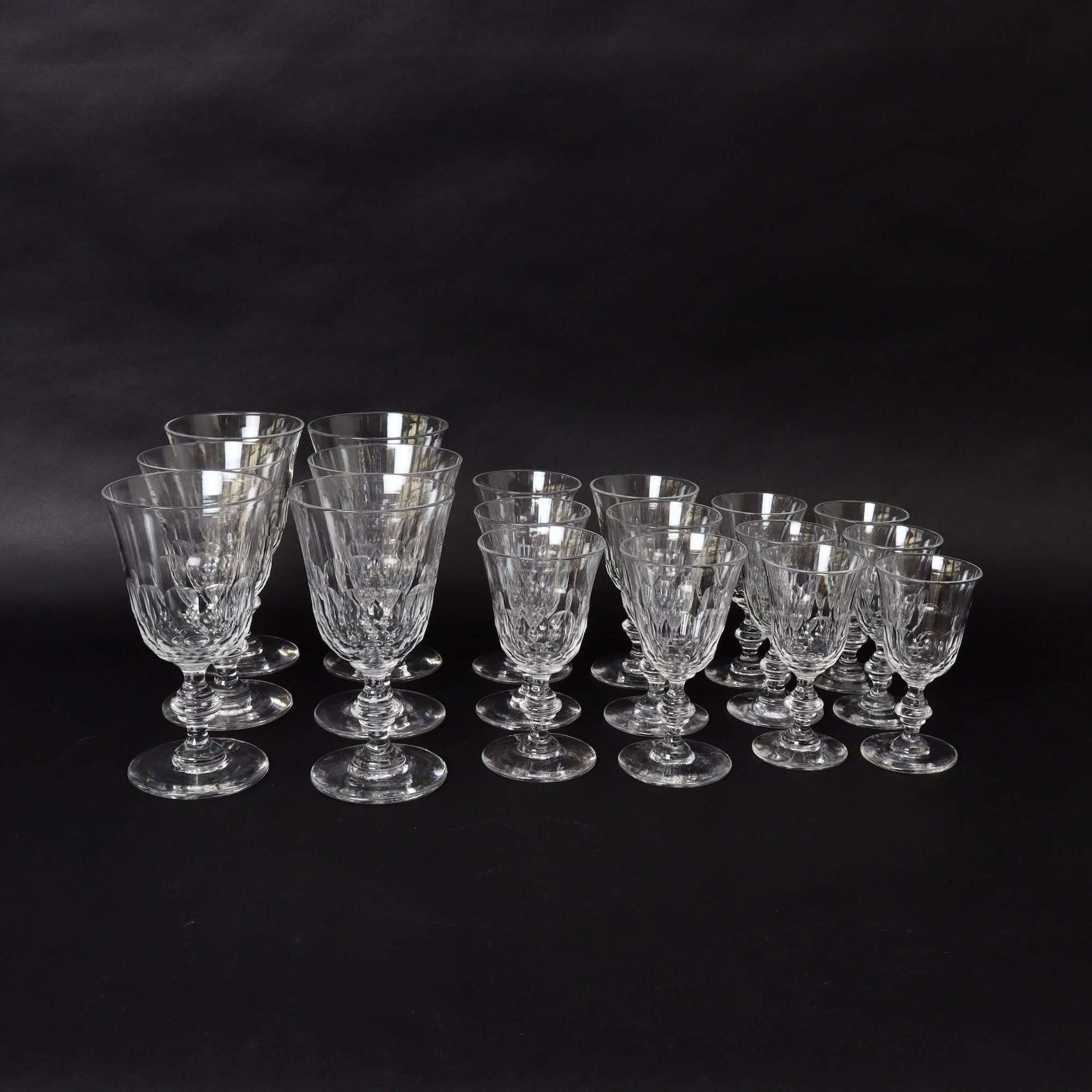 Suite of Baccarat Crystal Glasses