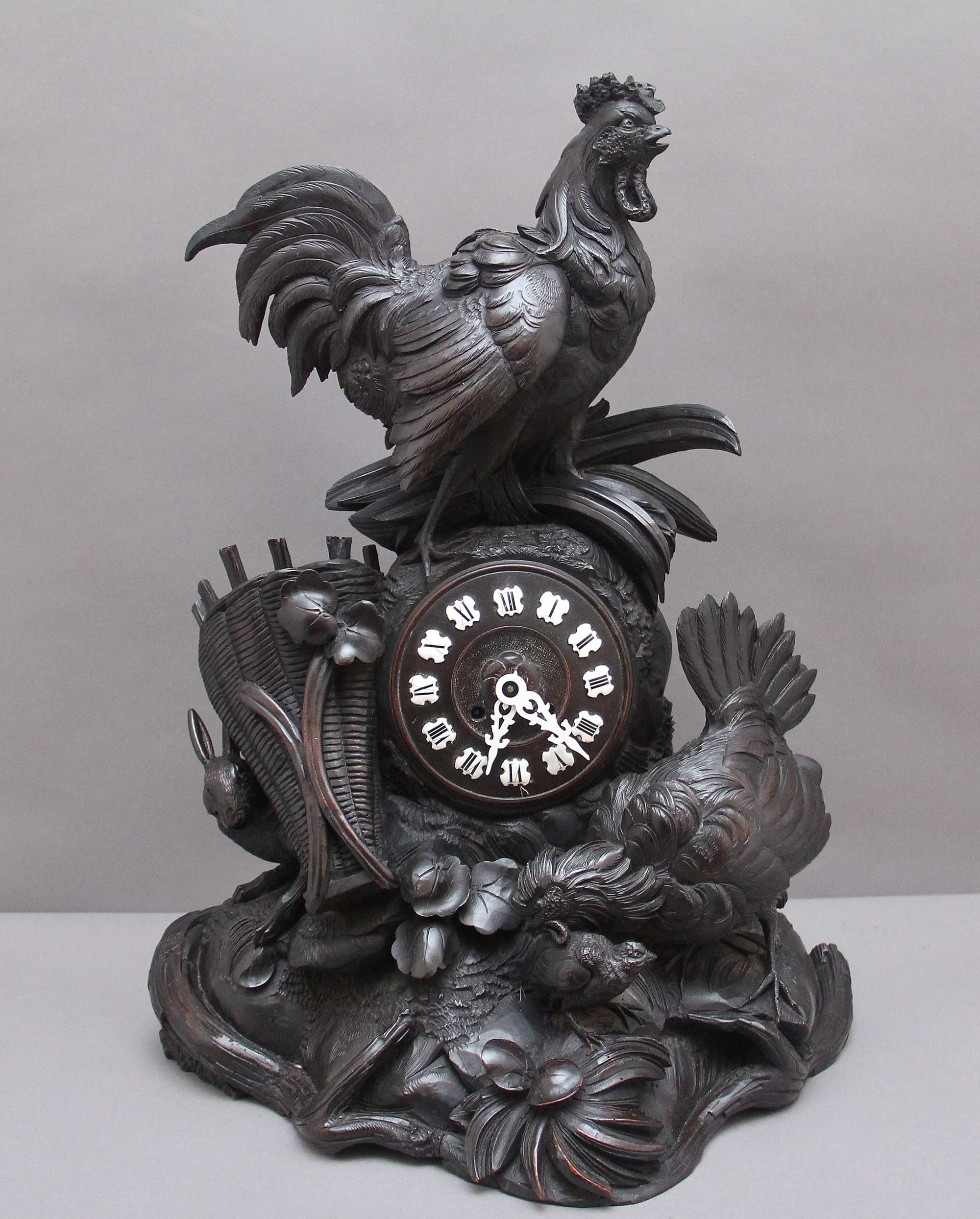 19th Century Black Forest Antique Mantel Clock