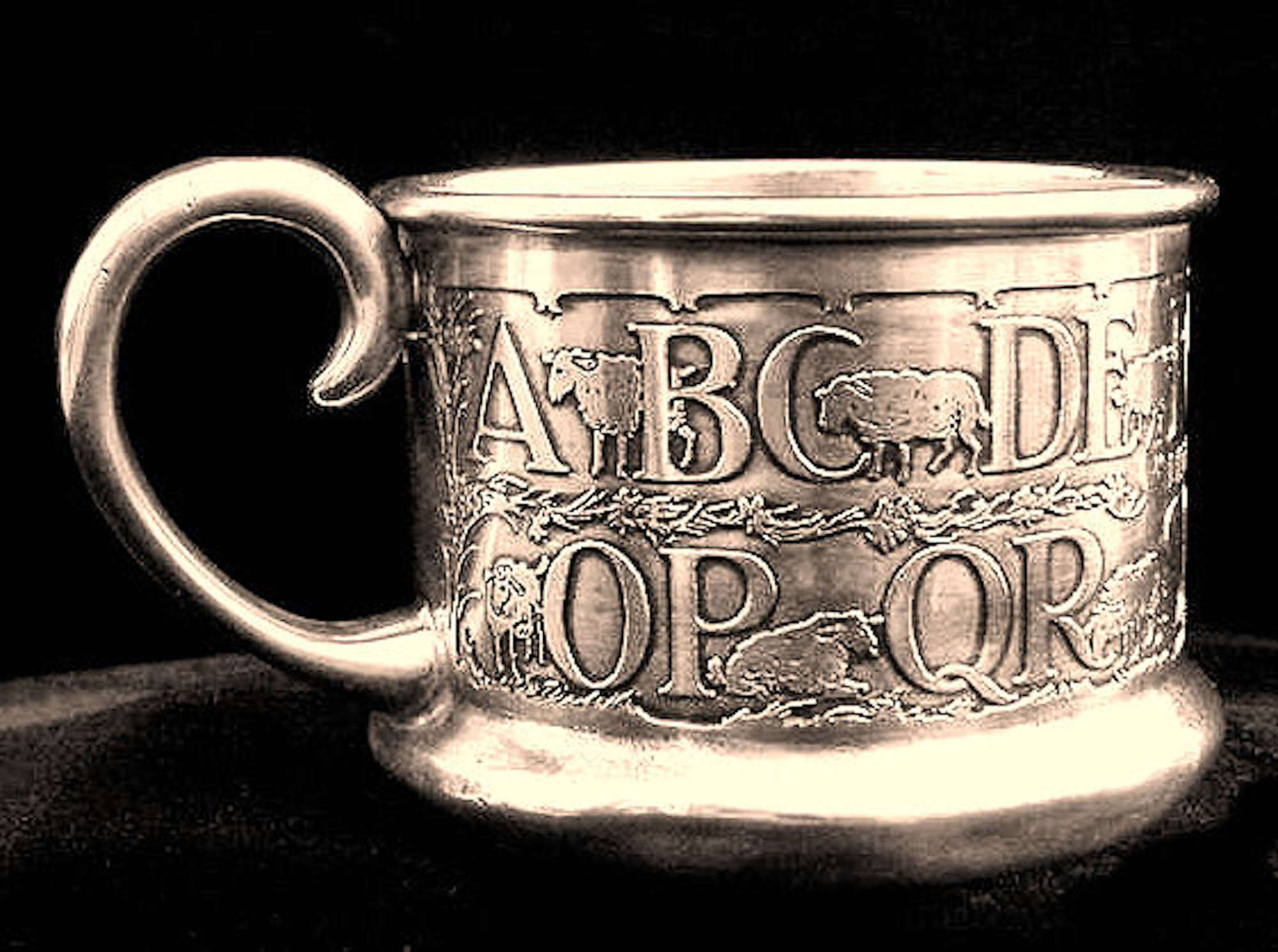 THE BEST Sterling Silver ABC Mug ~ 1880