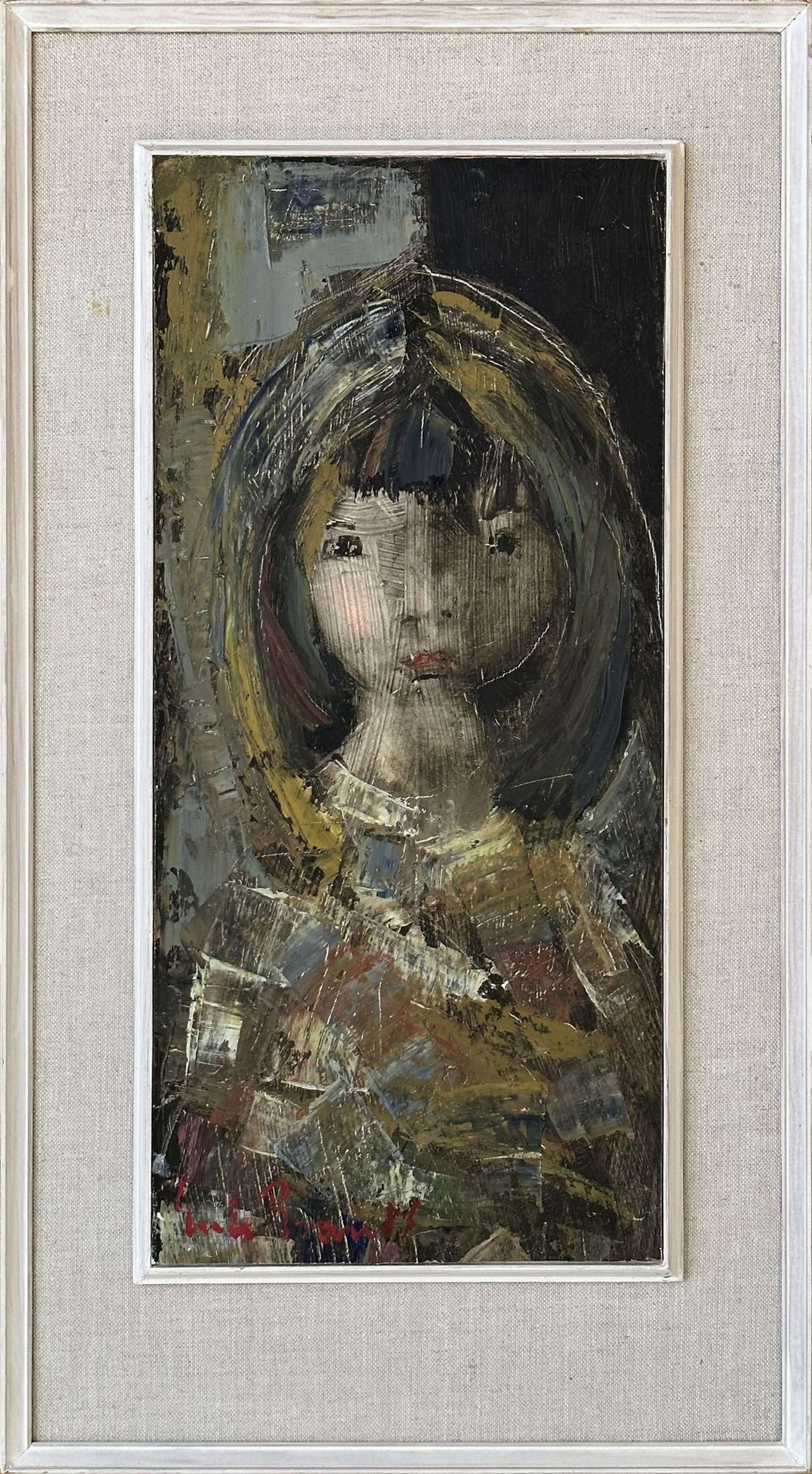 20th Century Swedish School 'portrait Of A Young Girl'