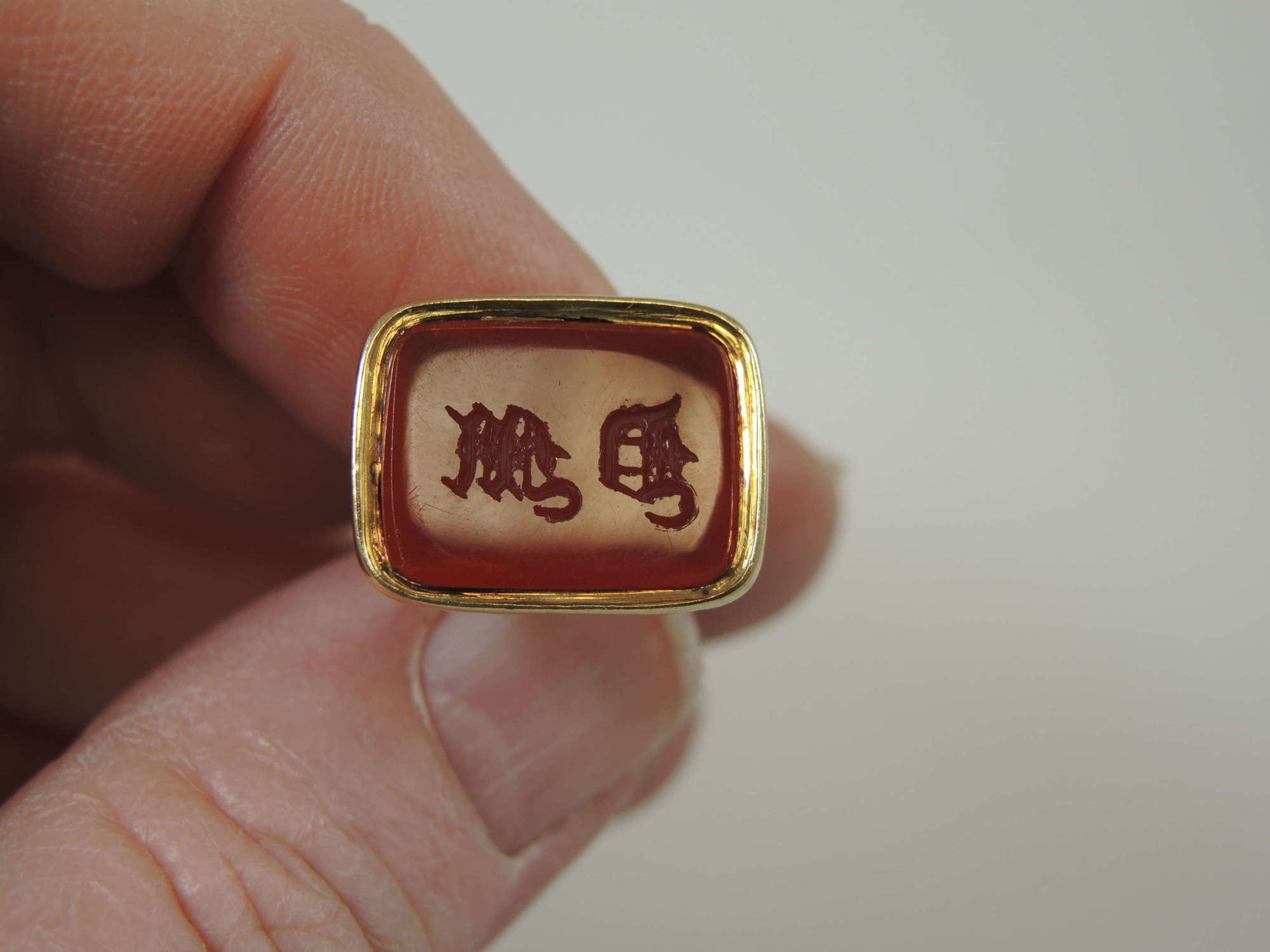Victorian gold seal with MD Initials c1850
