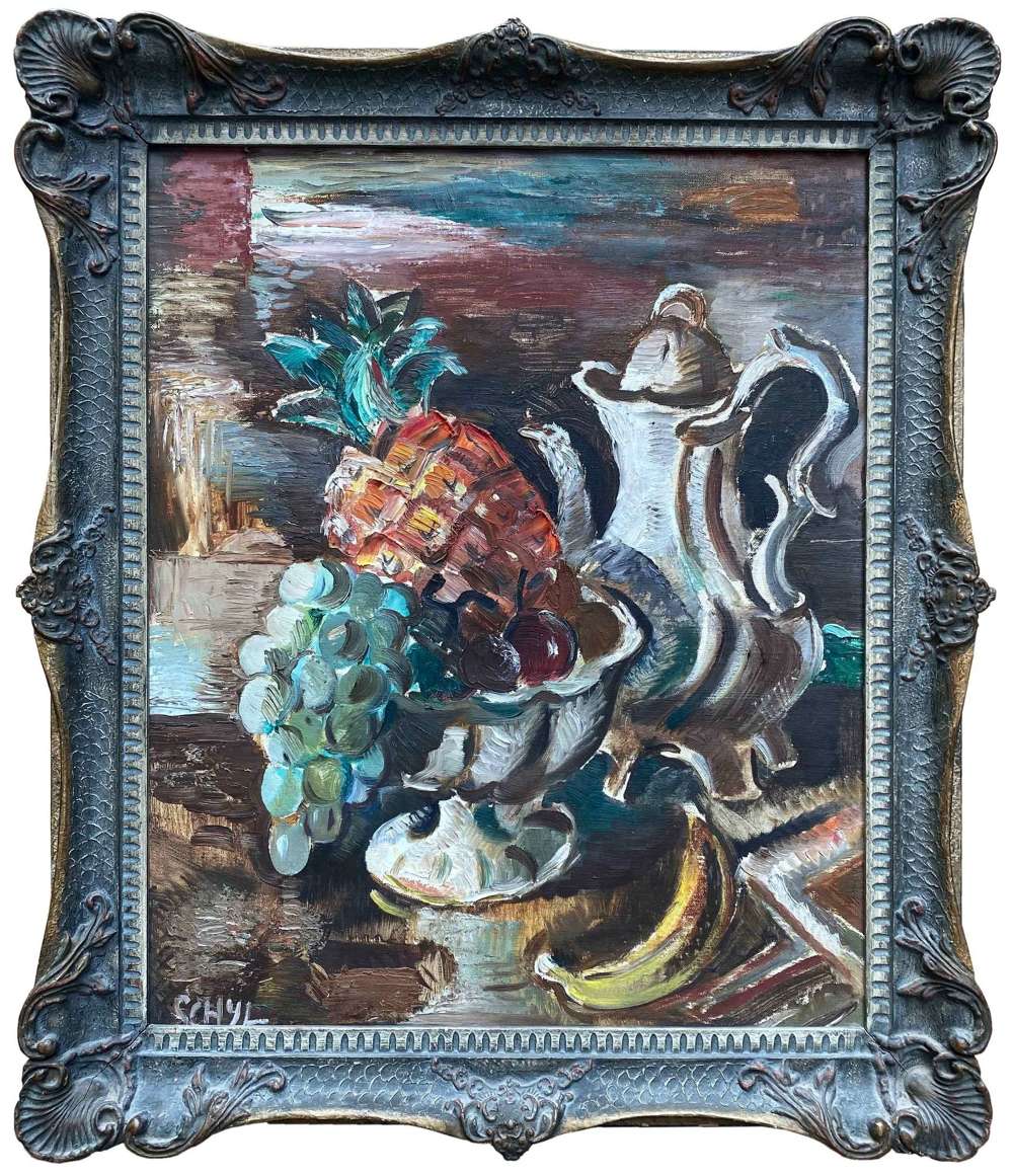 Jules Schyl (1893-1977) Swedish School &lsquo;still Life With Pineapple&rsquo;