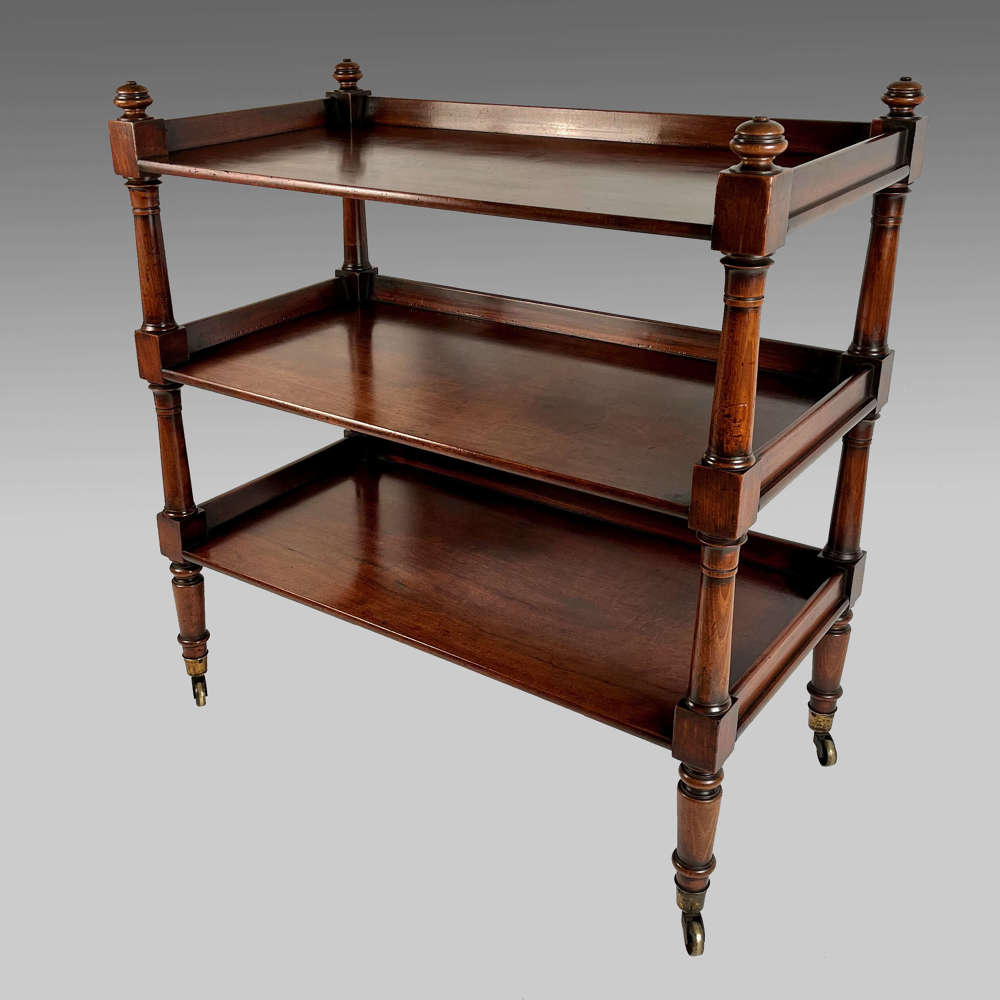 Georgian mahogany three tier buffet