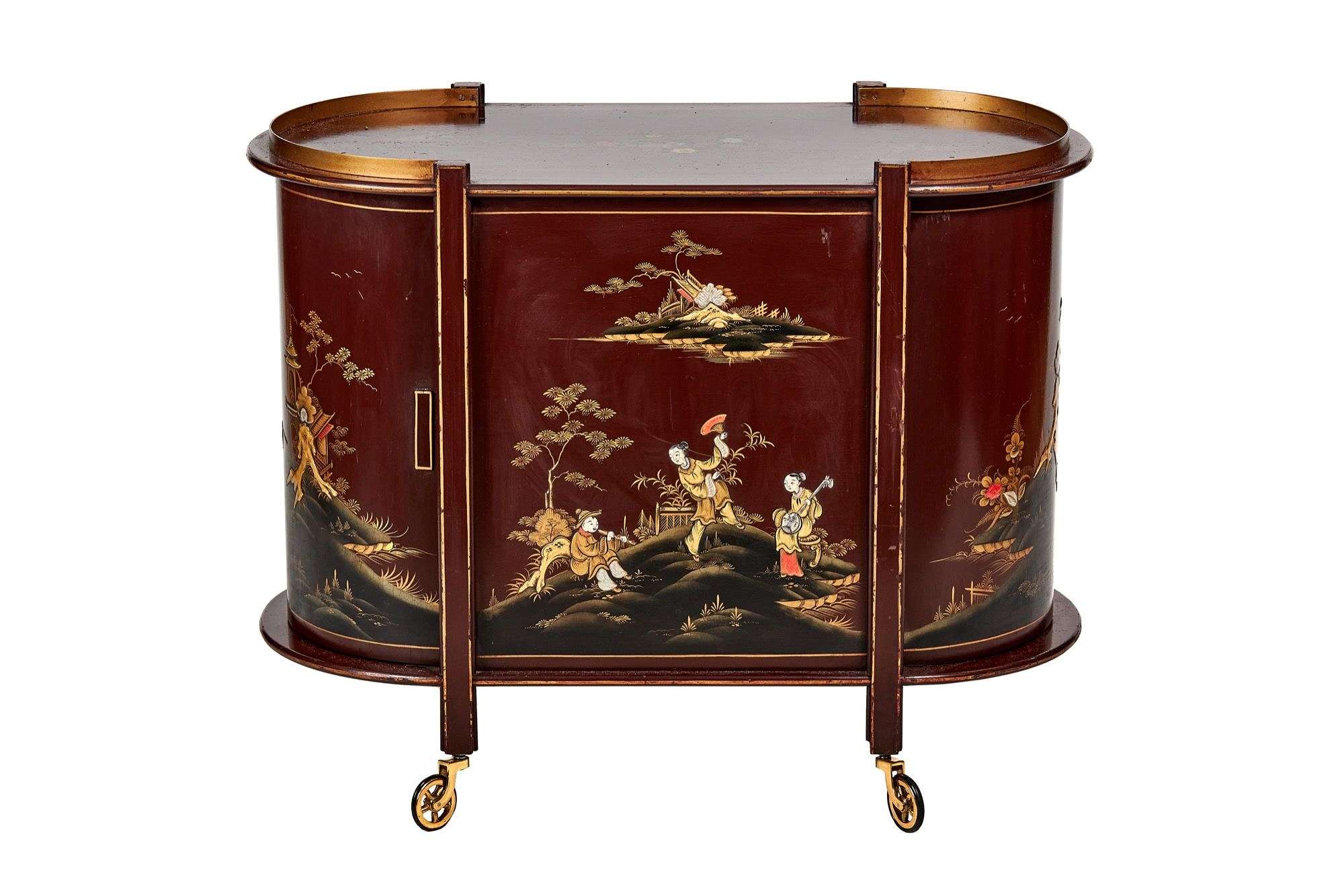 Chinoiserie Decorated Drinks Trolley, circa 1930s