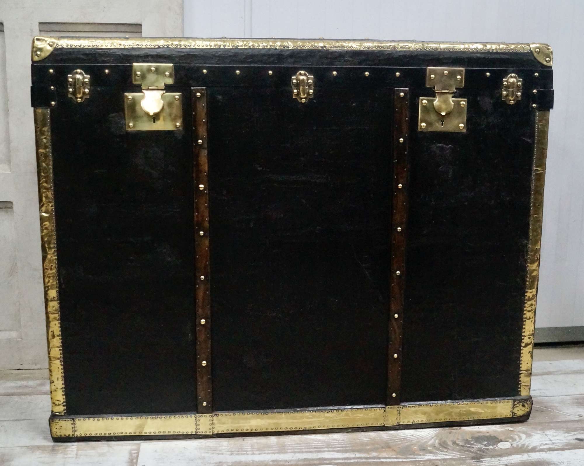 Victorian Oiled Canvas Travel Trunk