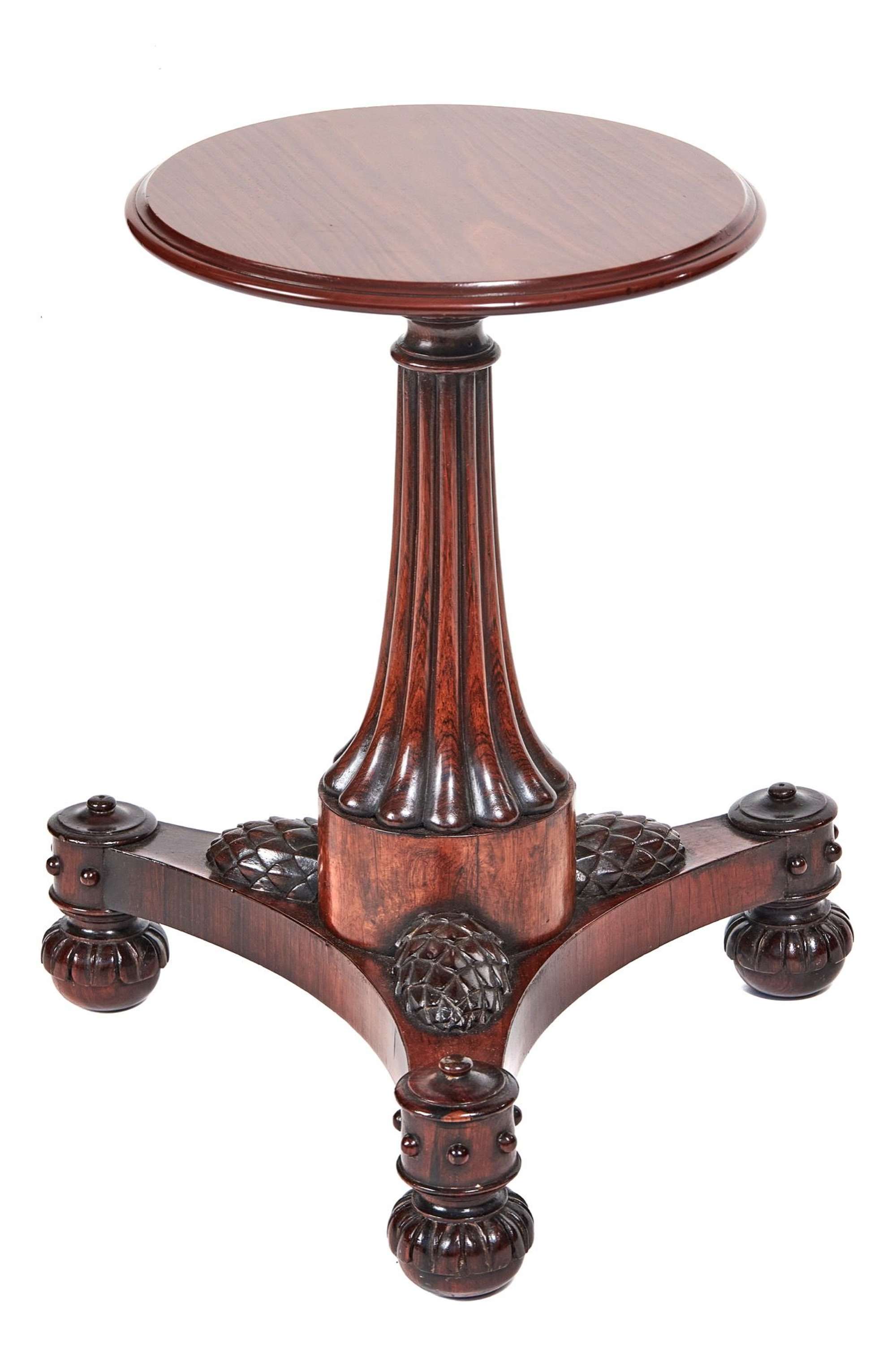 Fine Regency  Rosewood carved Lamp Table