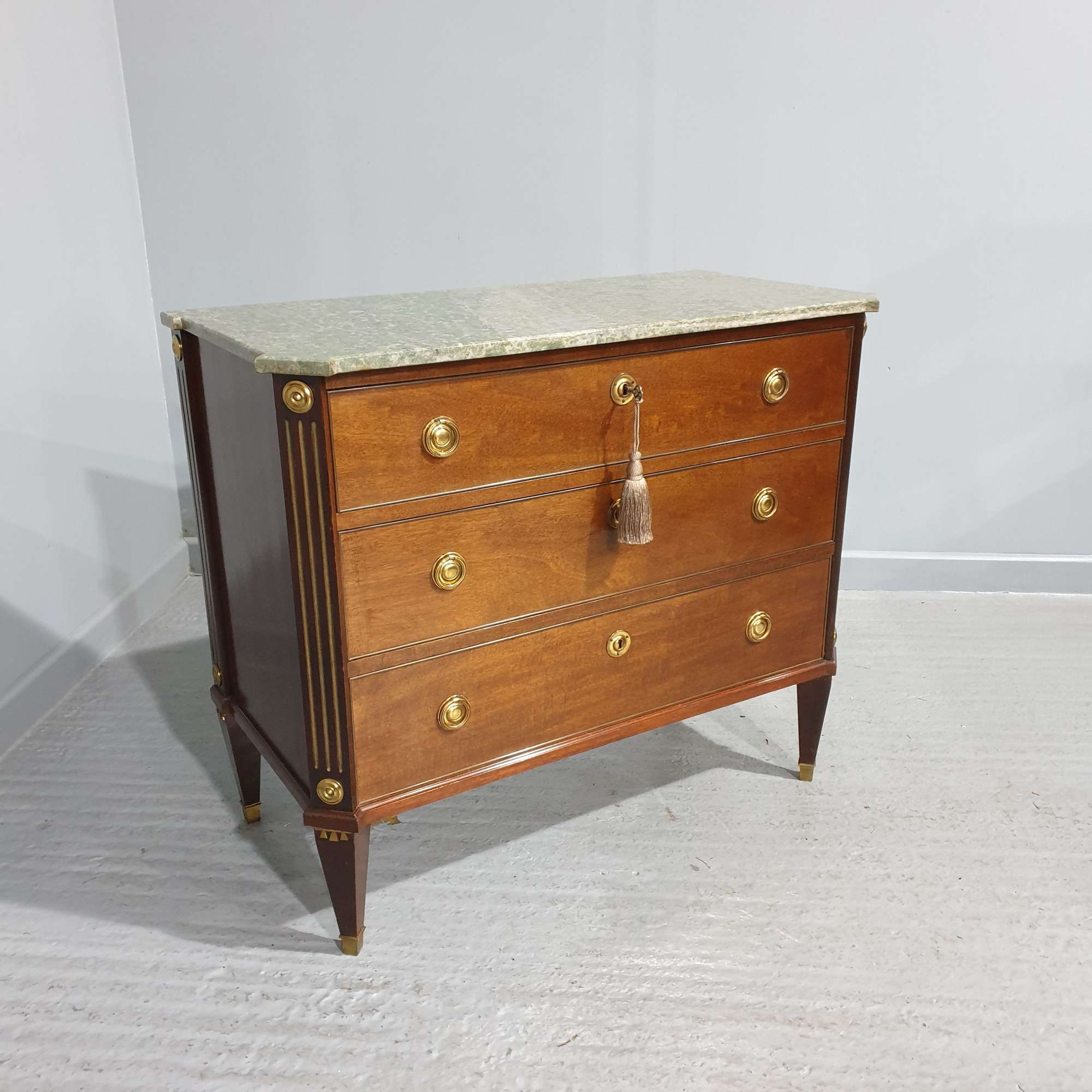 Empire Style Mahogany Commode Chest of Drawers