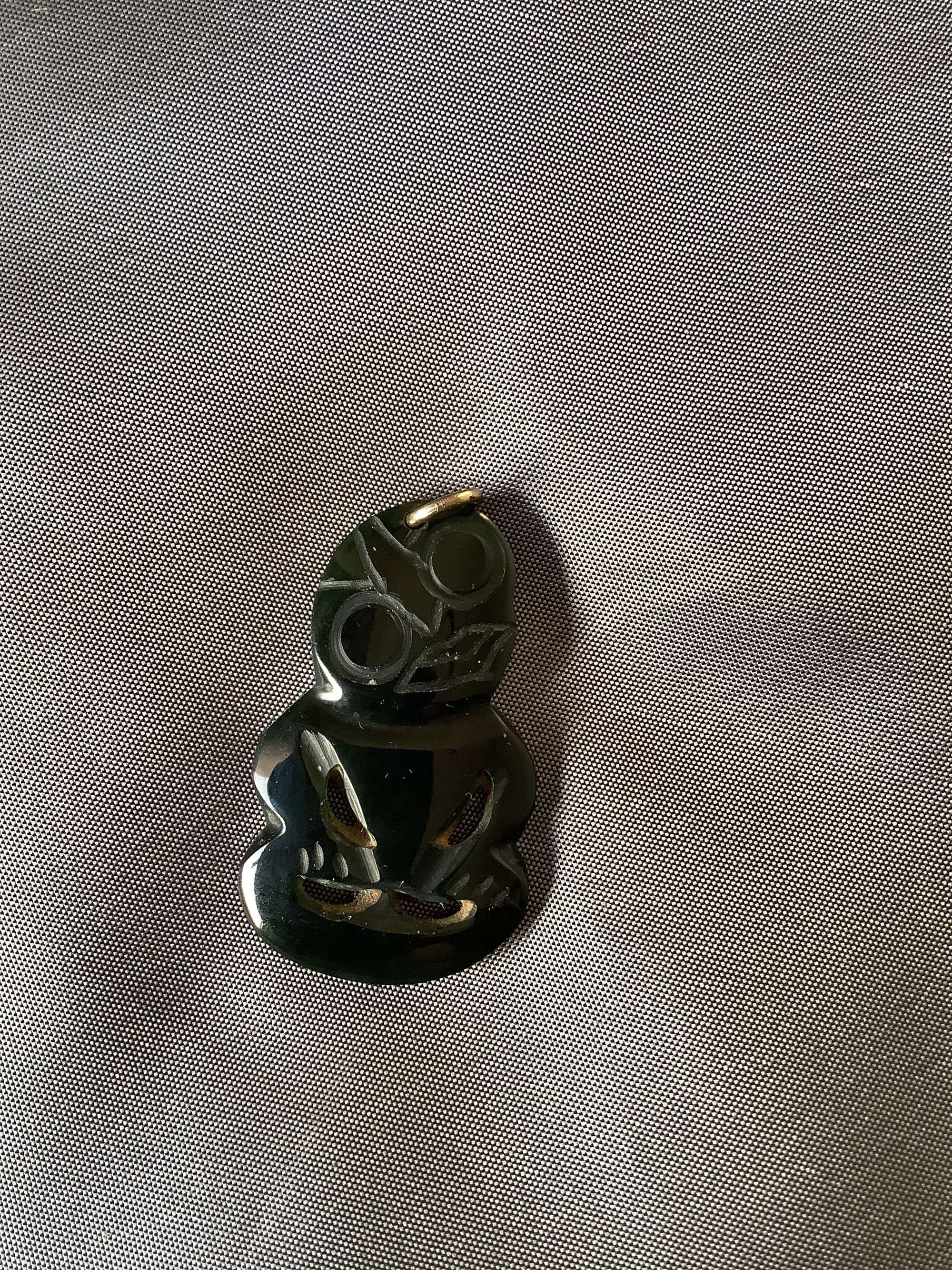 New Zealand jade Tiki pendant