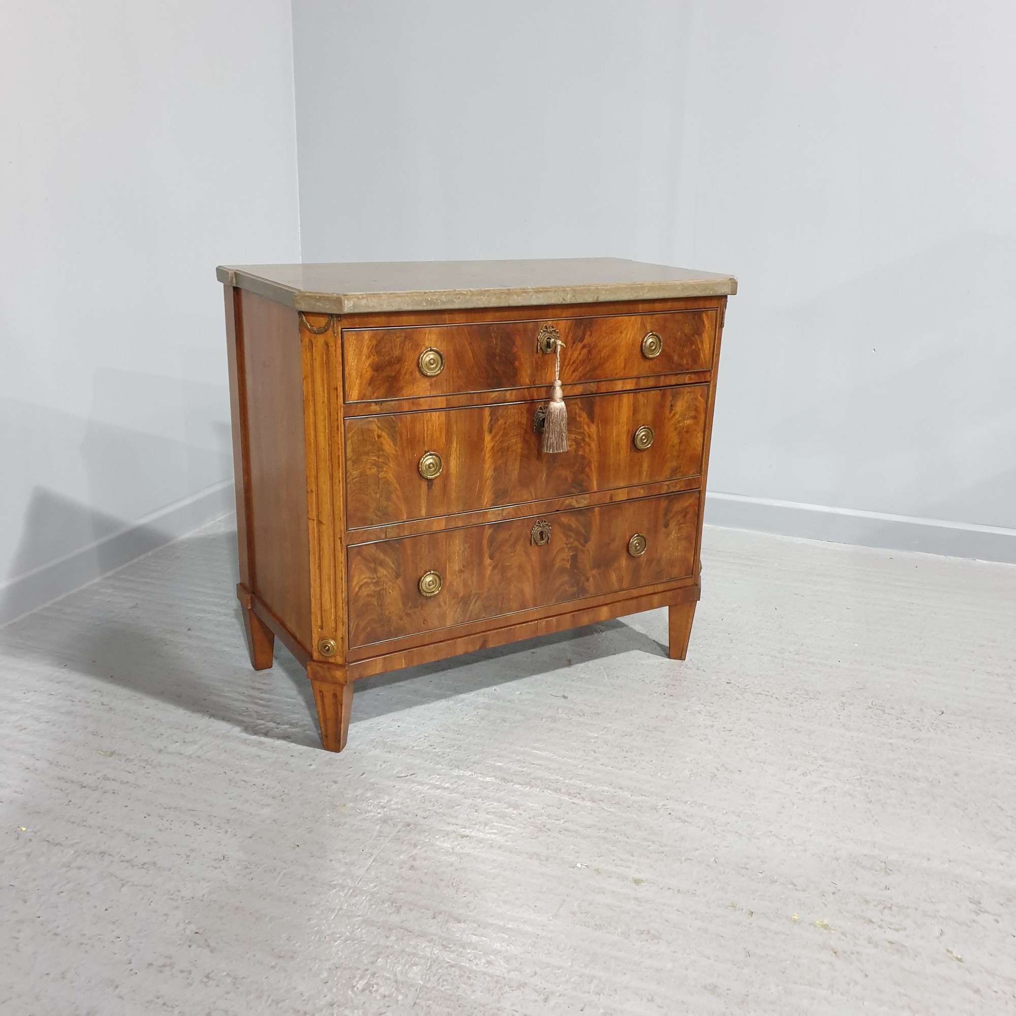 Very Good Empire Mahogany Commode Chest of Drawers