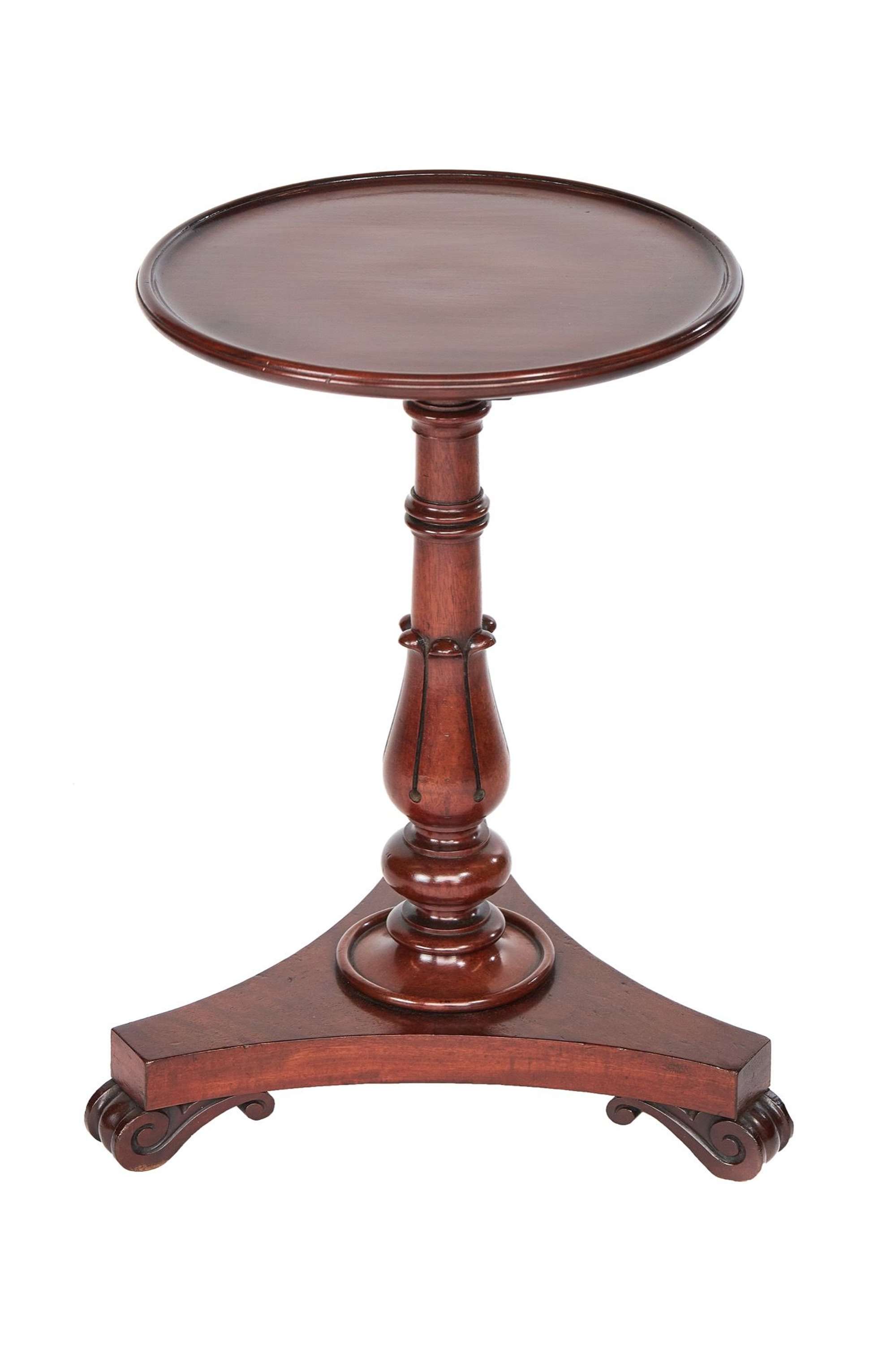 W1V Mahogany & carved Lamp/Wine Table circa 1830s