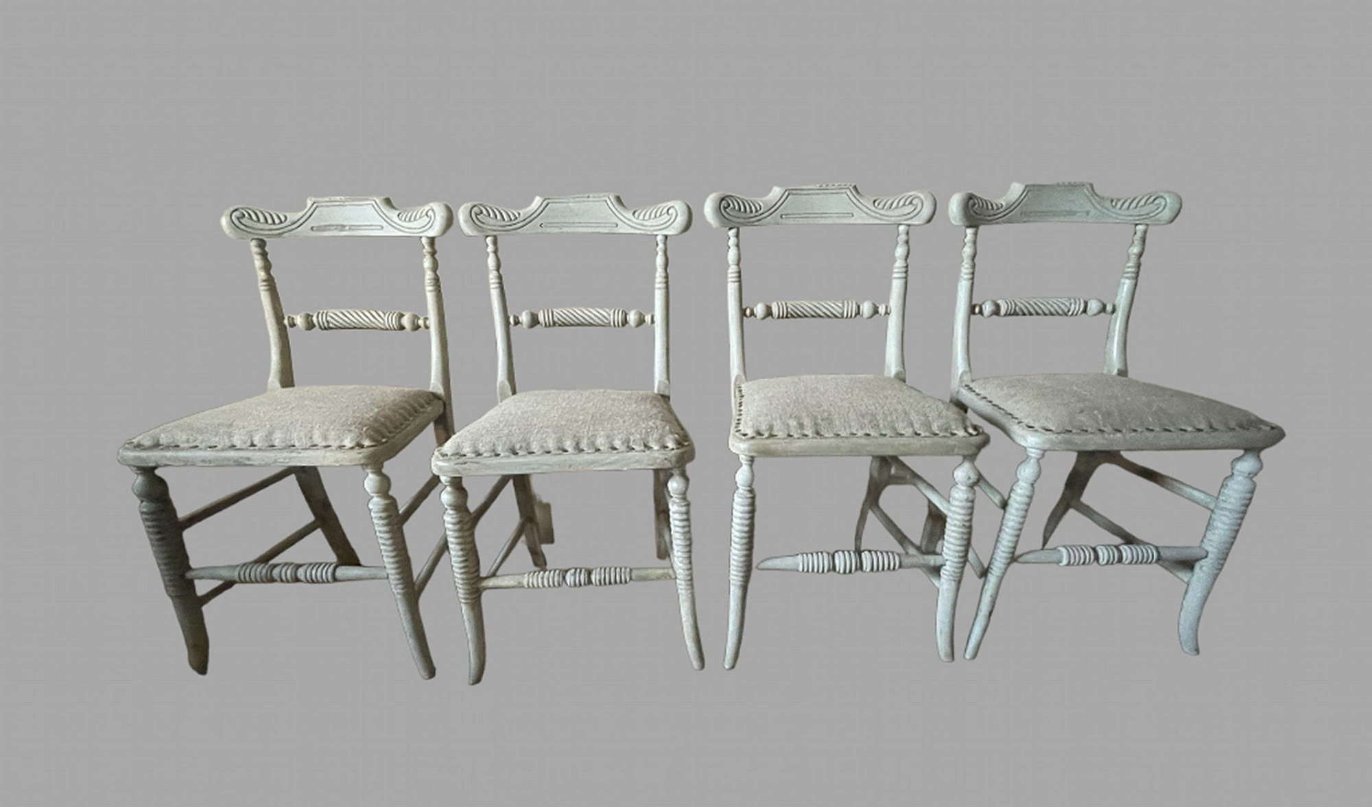 A Set of Four Dining/Kitchen or Side Chairs
