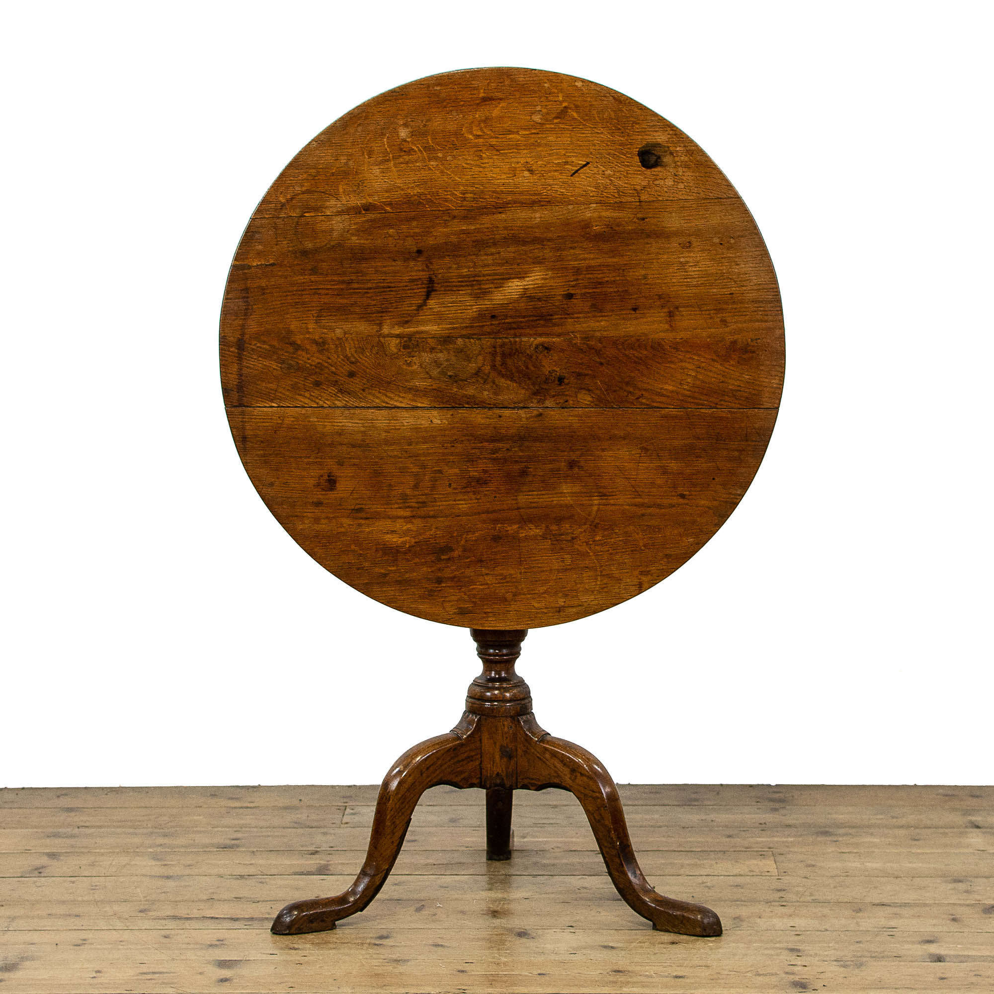 Antique 19th Century Oak Tilt Top Table