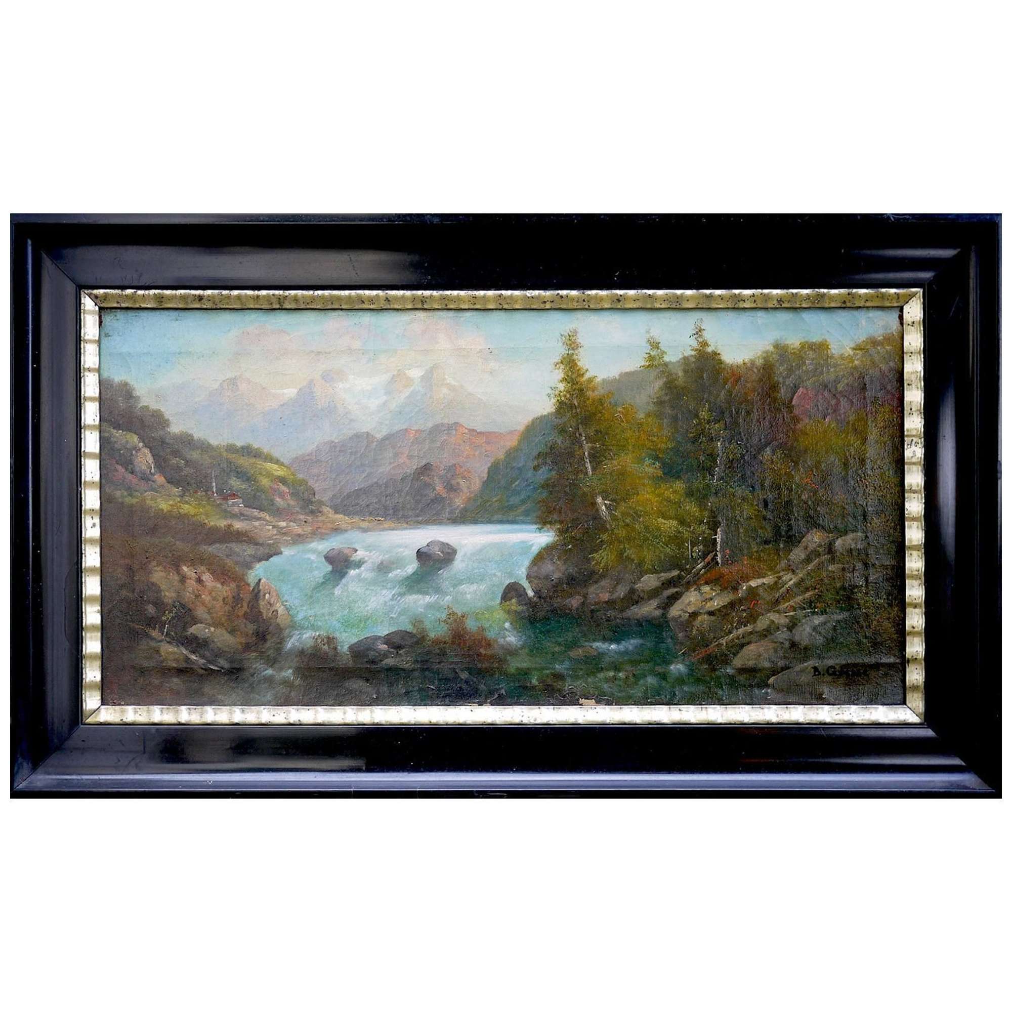 Alpine Landscape, B. Gresse, 19th Century